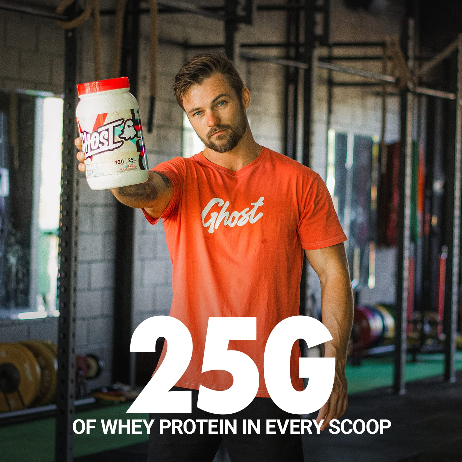 GHOST Whey Protein Powder, Fruity Cereal Milk - 2LB Tub, 25G of Protein - Flavored GHOST uk supplements