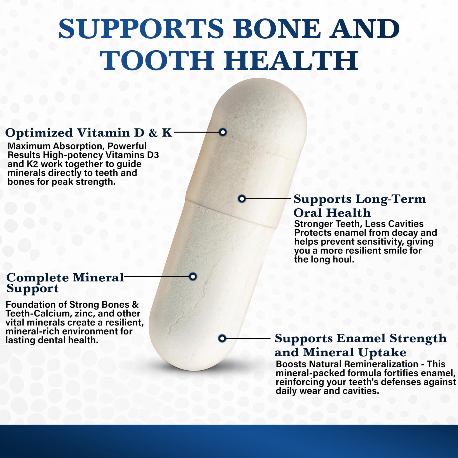 Living Well with Dr. Michelle Tooth & Bone Formula - Supplement with Calcium for Bone Strength & Tooth Enamel Support, D3 + K2, 120 Capsules, Non-GMO, Gluten-Free Living Well with Dr. Michelle uk supplements