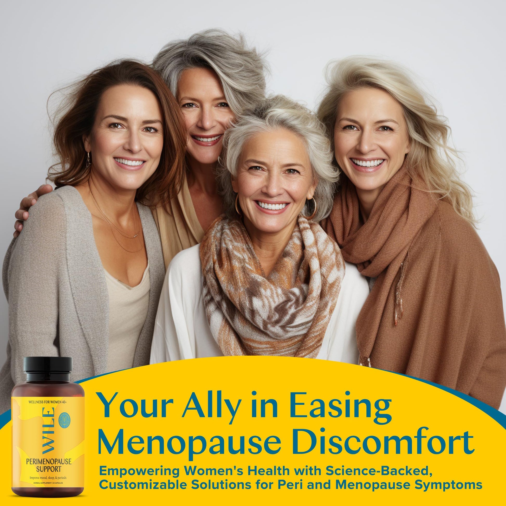 WILE Menopause and Perimenopause Supplements for Women with Ashwagandha - Menopausal Symptoms Relief for Stress, Hot Flashes, Night Sweats - Healthy Sleep & Hormone Balance Support, Vegan, 30 Servings WILE uk supplements