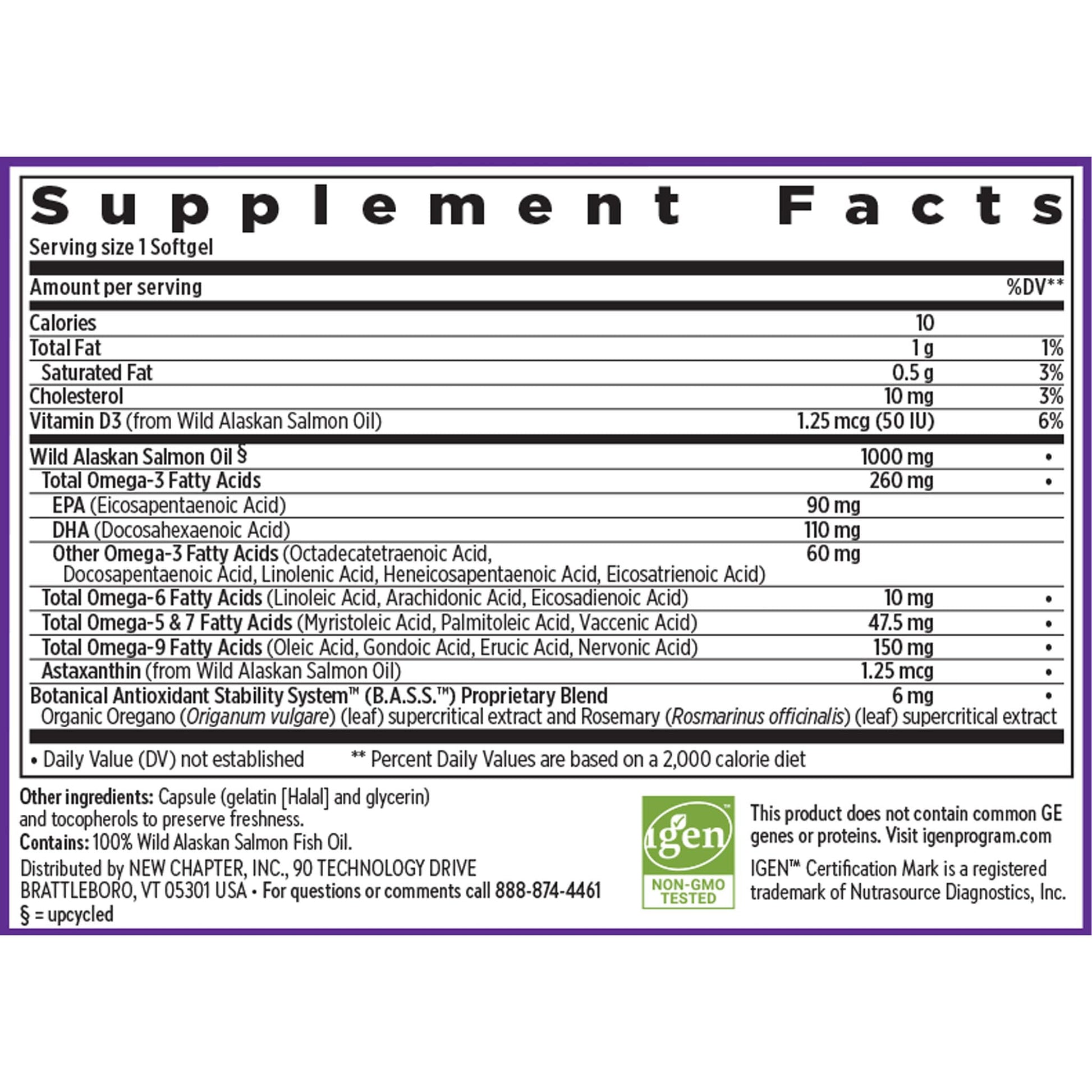 New Chapter Omega-3 Complex, 1000mg Softgels, Fish Oil Supplement Wild Alaskan Salmon for Heart, Brain, Eye, Joint & Skin Health Support - 30 Count New Chapter uk supplements