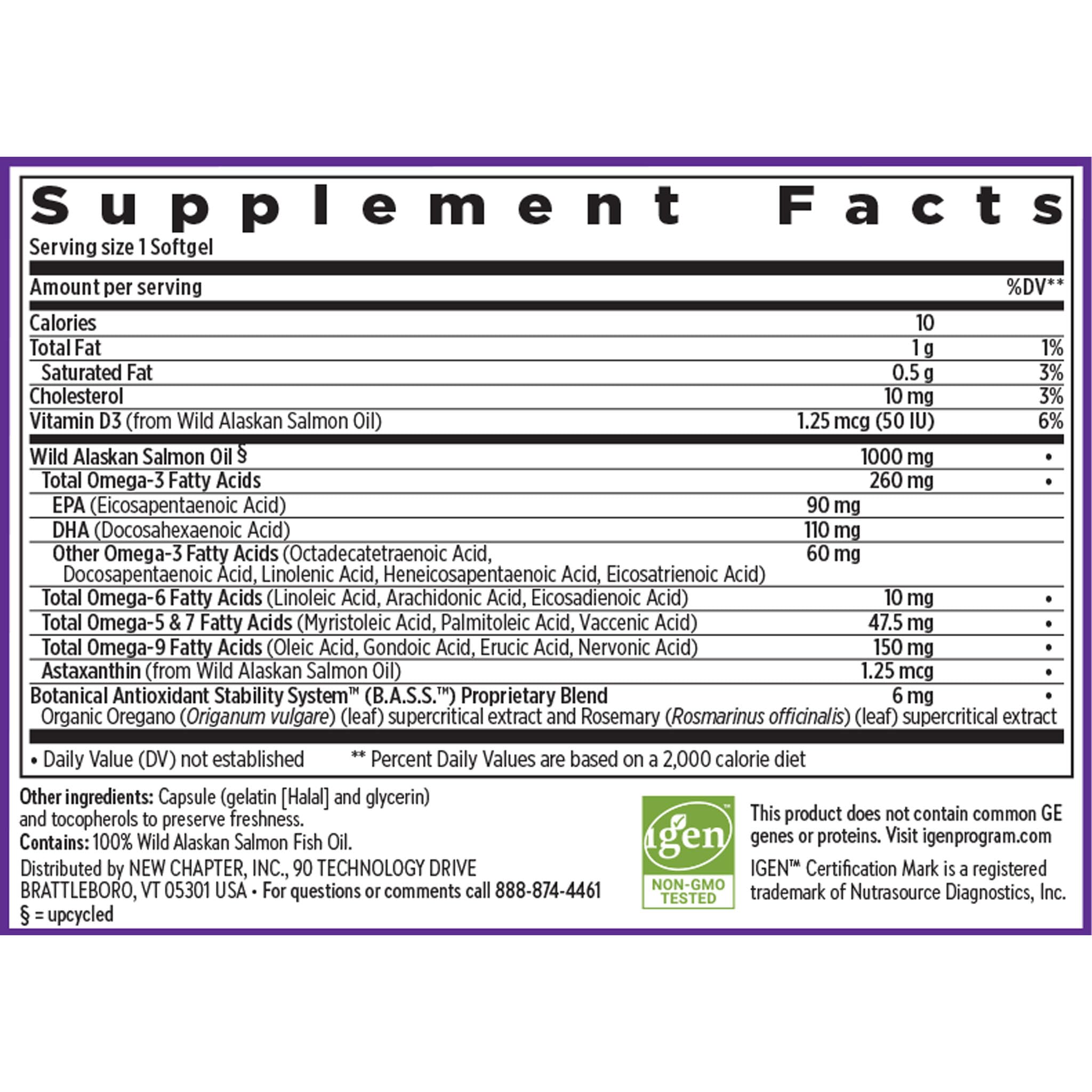 New Chapter Omega-3 Complex, 1000mg Softgels, Fish Oil Supplement Wild Alaskan Salmon for Heart, Brain, Eye, Joint & Skin Health Support - 30 Count New Chapter uk supplements