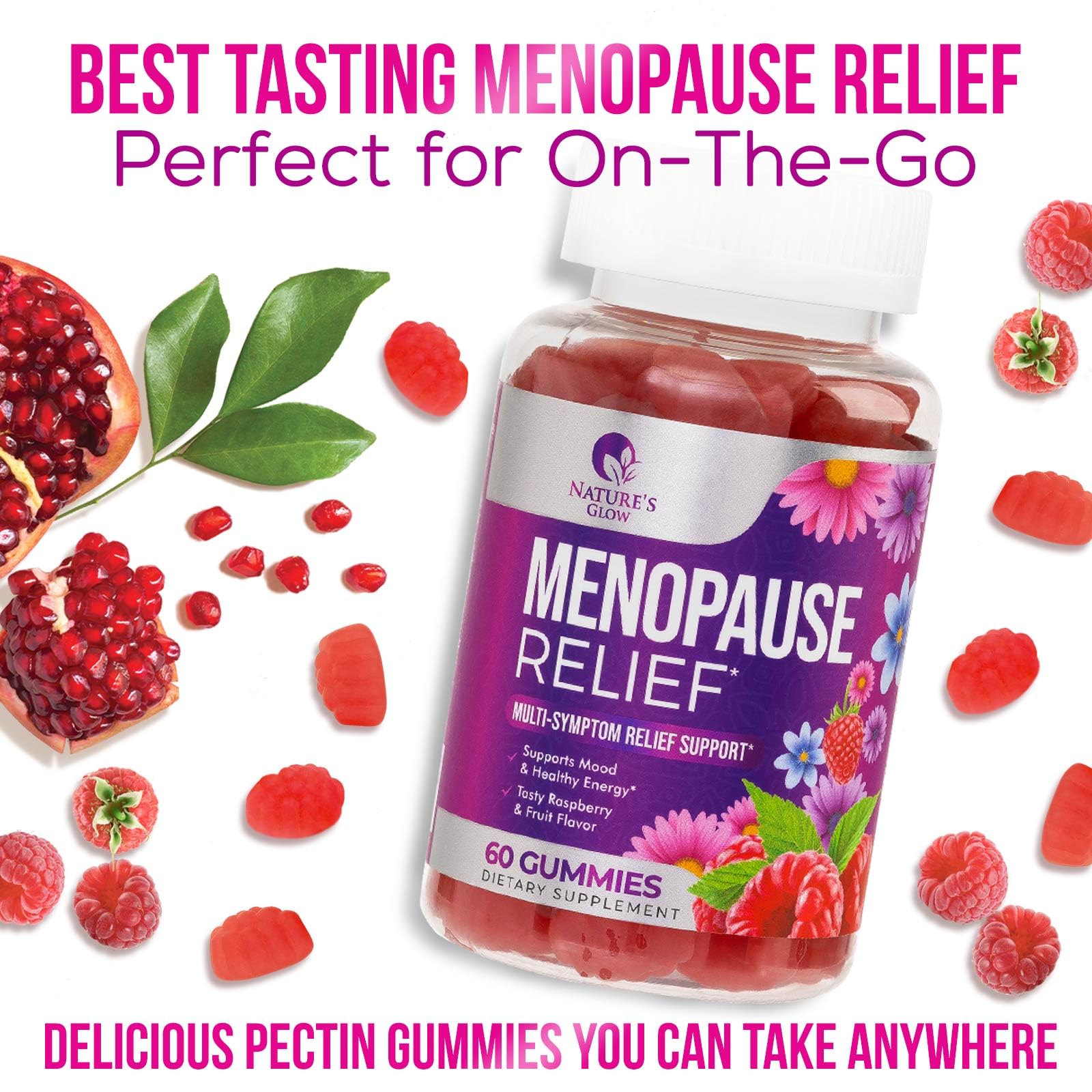 Nature's Glow Menopause Relief Vitamin Gummy for Women - Effective Menopause Nature's Glow uk supplements
