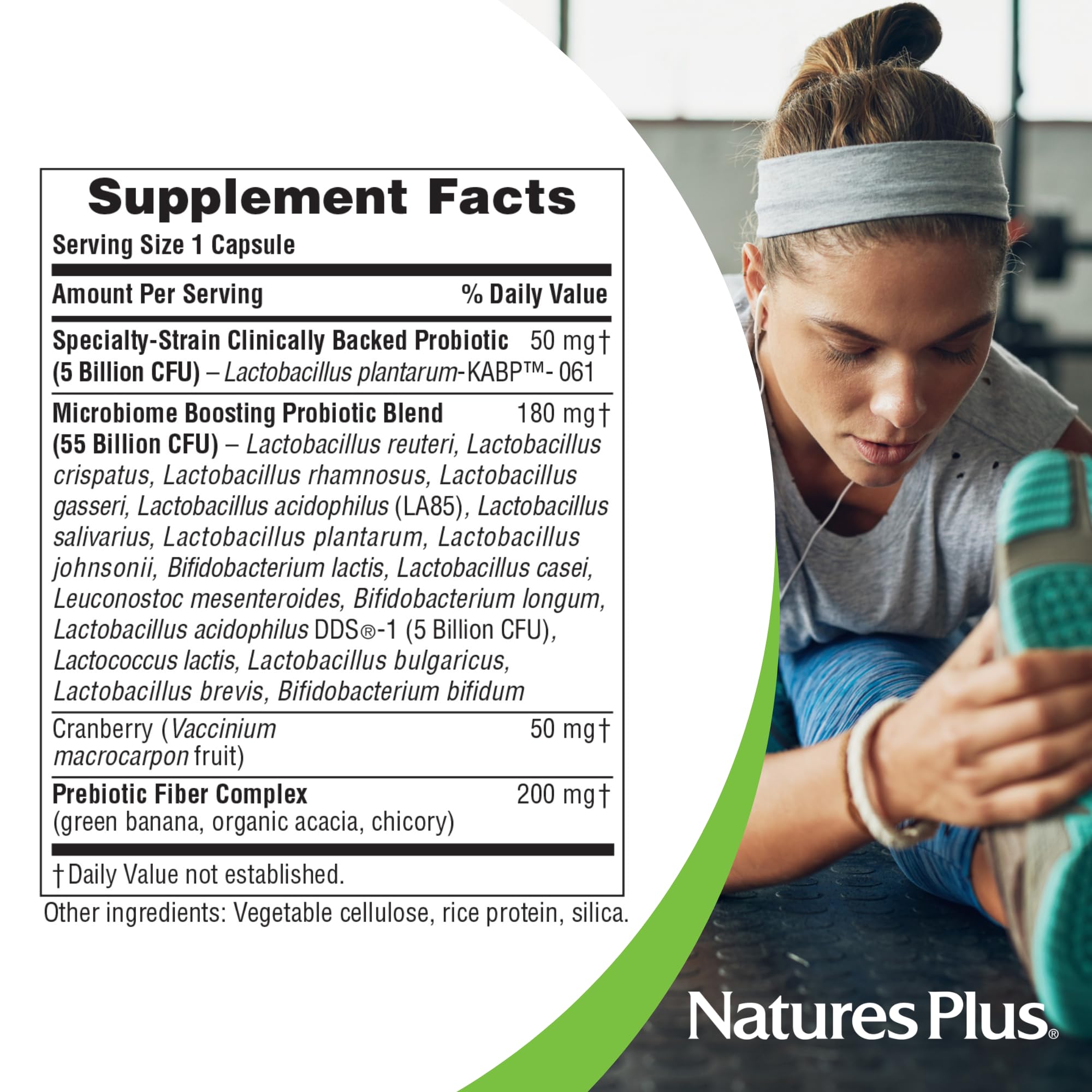 NaturesPlus GI Natural Probiotic Women - 30 Capsules - Digestive & Immune Support, Urinary Tract Health - Includes Cranberry - Gluten Free - 30 Servings Nature's Plus uk supplements