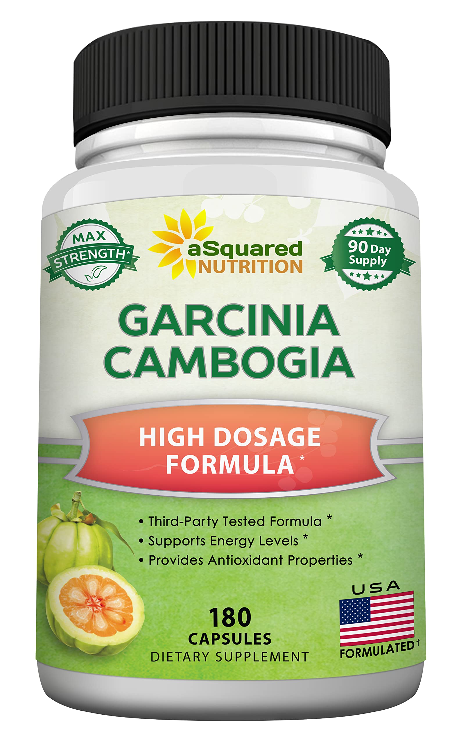 aSquared Nutrition Garcinia Cambogia 1600mg-180 Capsules-Natural Pure Extract Pills aSquared Nutrition uk supplements