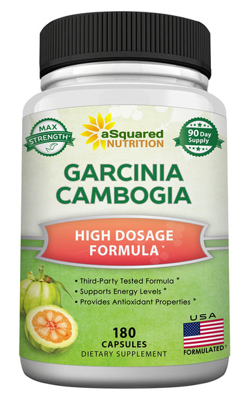 aSquared Nutrition Garcinia Cambogia 1600mg-180 Capsules-Natural Pure Extract Pills aSquared Nutrition uk supplements