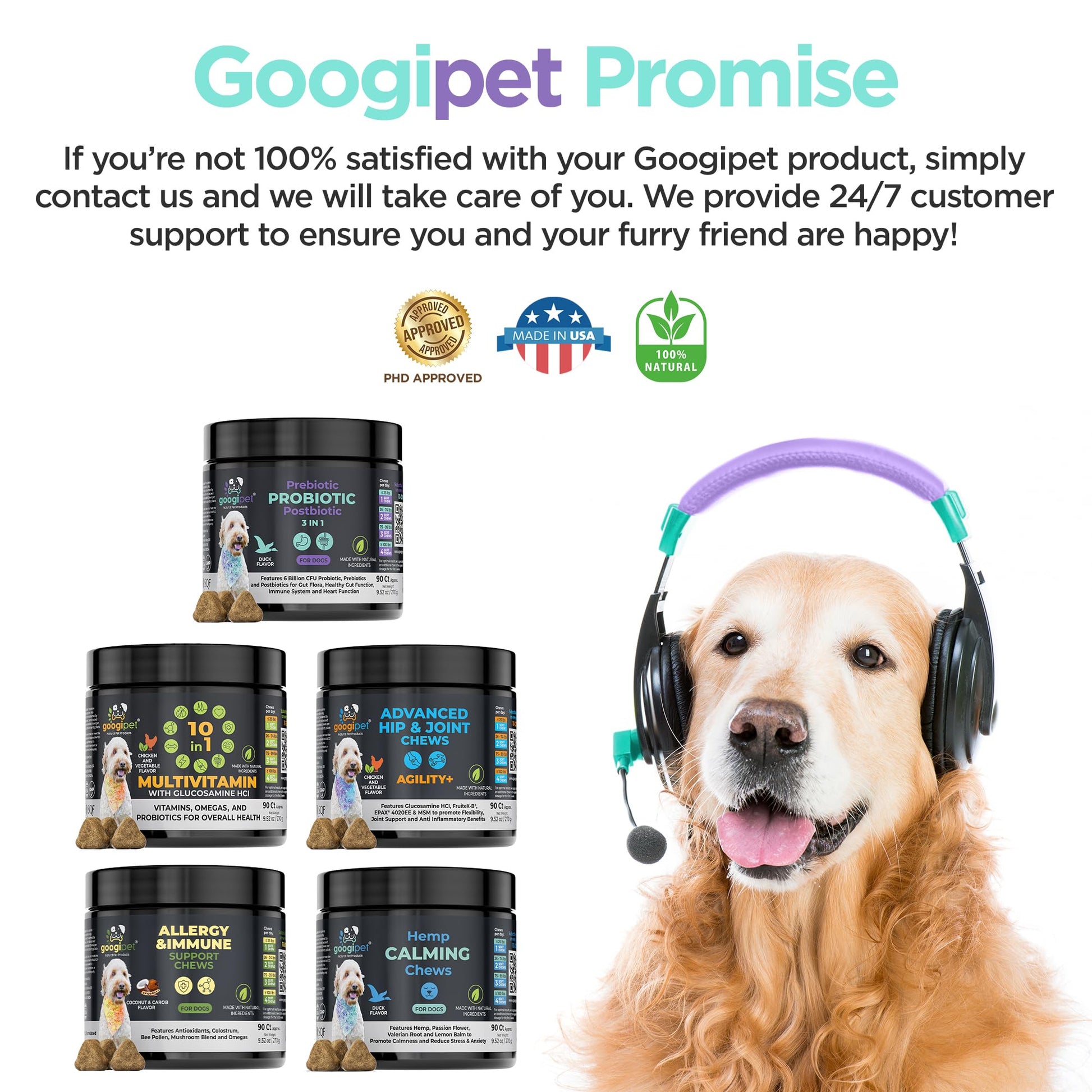 Googipet Probiotics for Dogs Digestive Health - Prebiotics and Probiotics Chews for Dog Yeast Infection Treatment + Digestive Enzymes - Dog Probiotics for Itchy Skin & Ears w/Papaya, Pumpkin, & Fiber GOOGIPET NATURAL PET PRODUCTS uk supplements