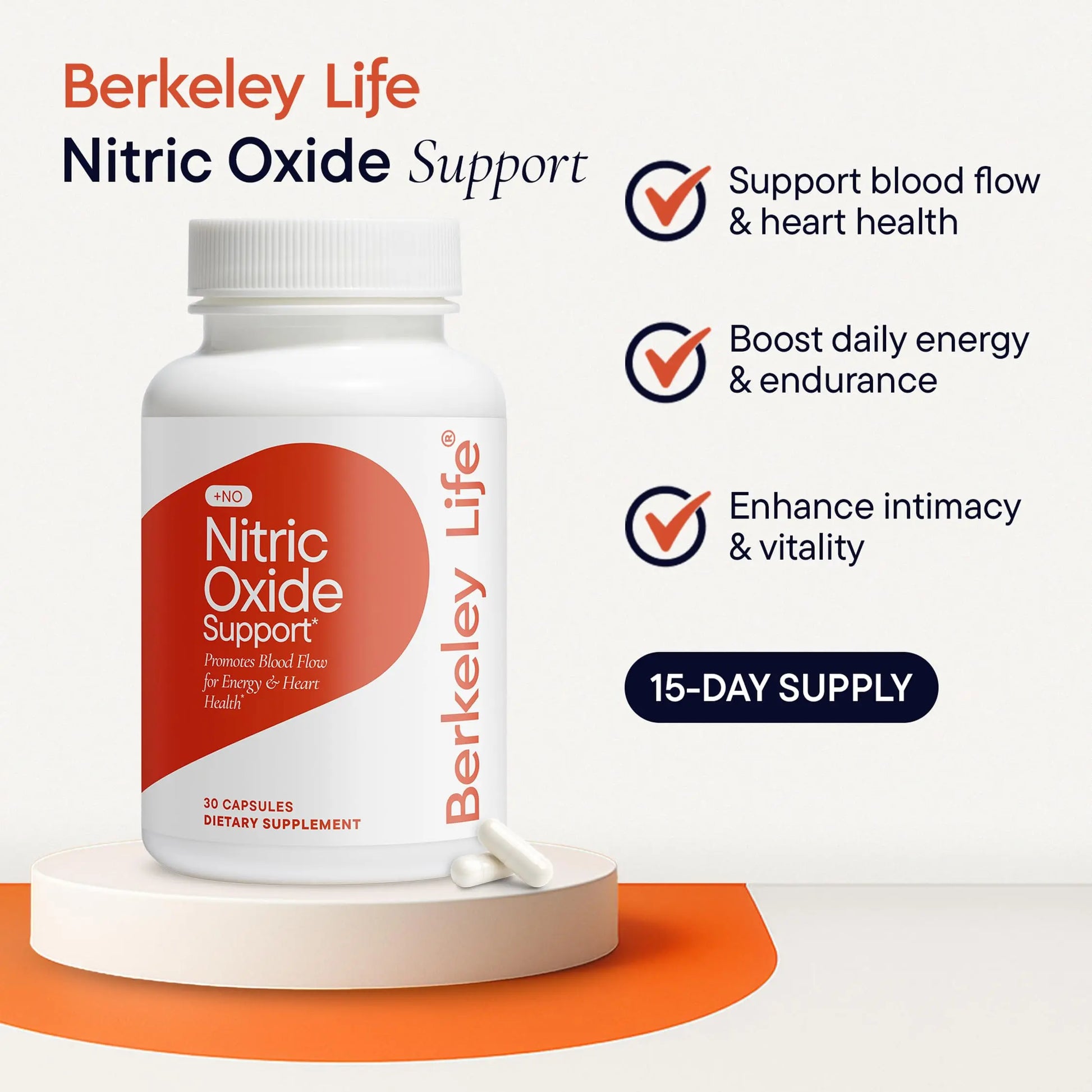 Berkeley Life Nitric Oxide Support Supplement - Nitric Oxide Booster for Men & Women - Blood Flow & Circulation with Beet Root Powder to Support Energy, Berkeley Life uk supplements