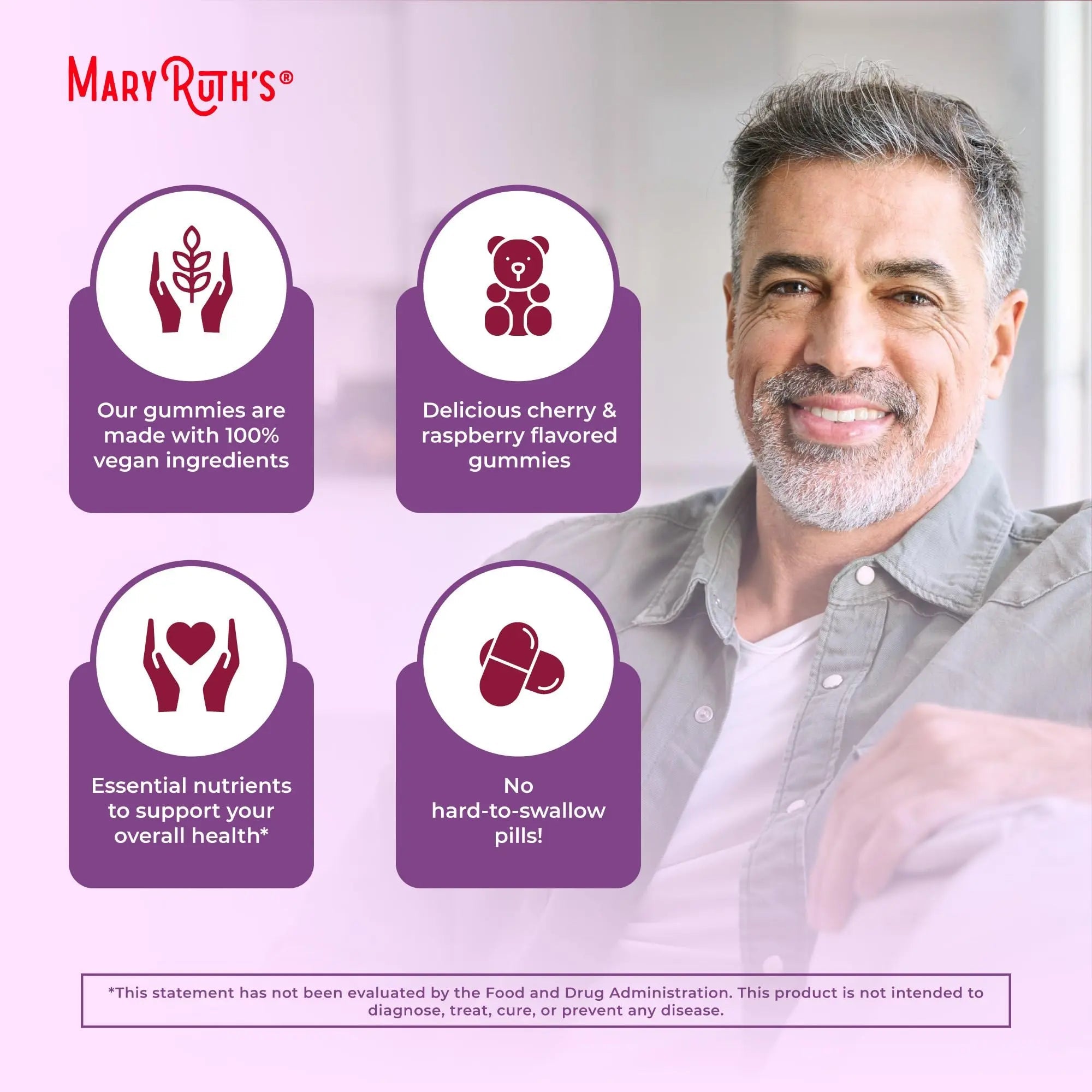 MaryRuth Organics Mens Vitamin Gummy | USDA | Vegan | Daily Multivitamins for Immune Support MaryRuth Organics uk supplements