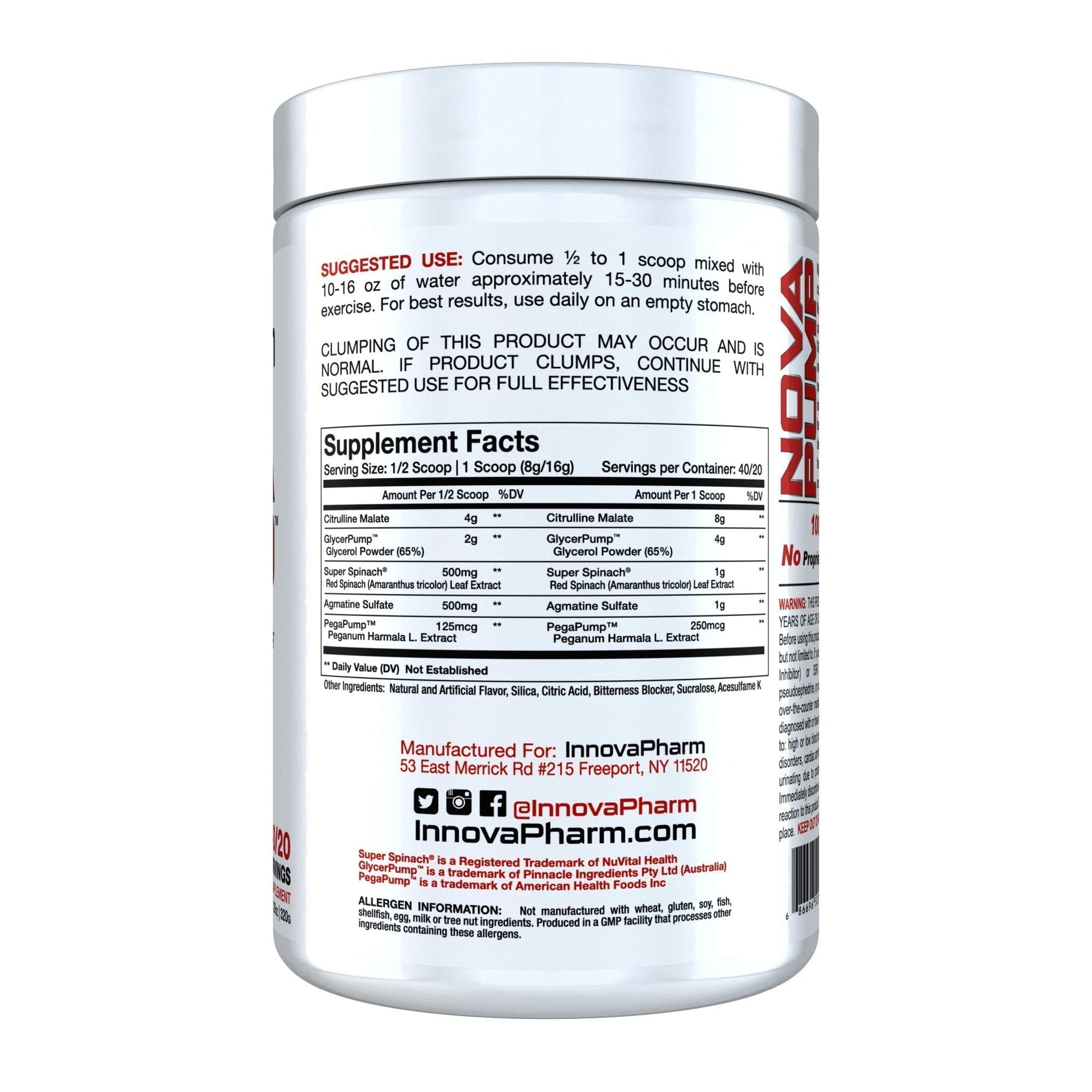 InnovaPharm NOVAPUMP (Pink Lemonade) - 11.2 Ounces InnovaPharm uk supplements