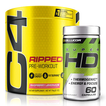 C4 Ripped & SuperHD, The Thermogenic Bundle, C4 Ripped Pre Workout Powder Cellucor uk supplements