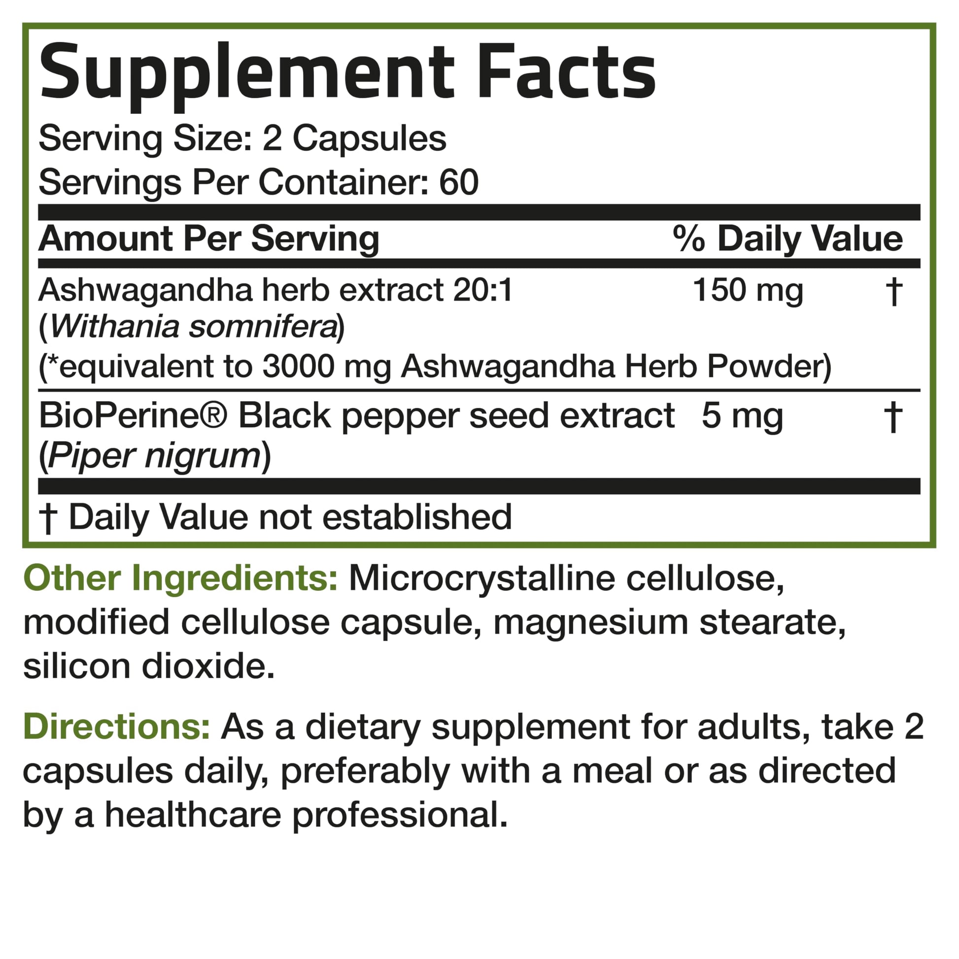 Bronson Ashwagandha Extra Strength Stress & Mood Support with BioPerine Bronson uk supplements