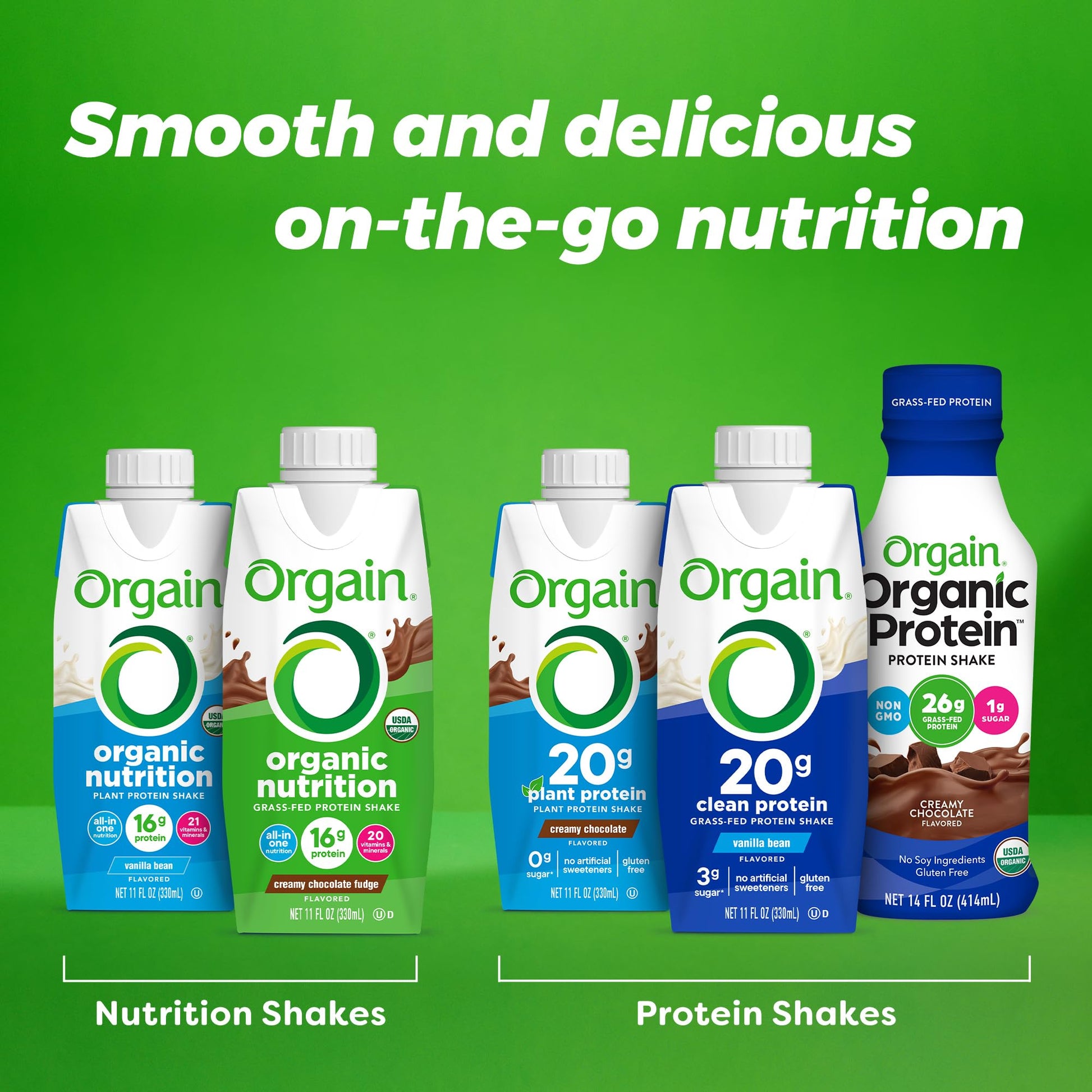 Orgain Organic Nutritional Protein Shake, Vanilla Bean - 16g Grass Fed Whey Protein Orgain uk supplements
