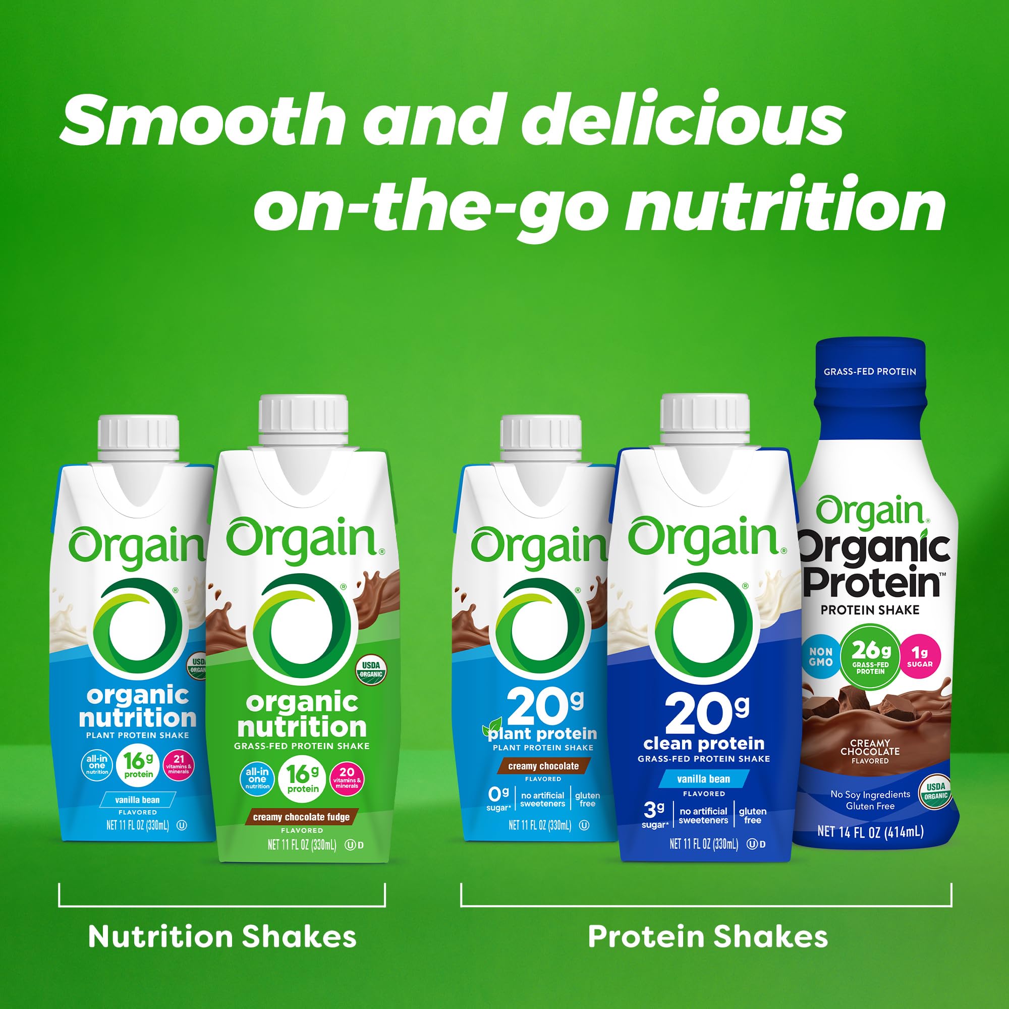 Orgain Organic Nutritional Protein Shake, Vanilla Bean - 16g Grass Fed Whey Protein Orgain uk supplements