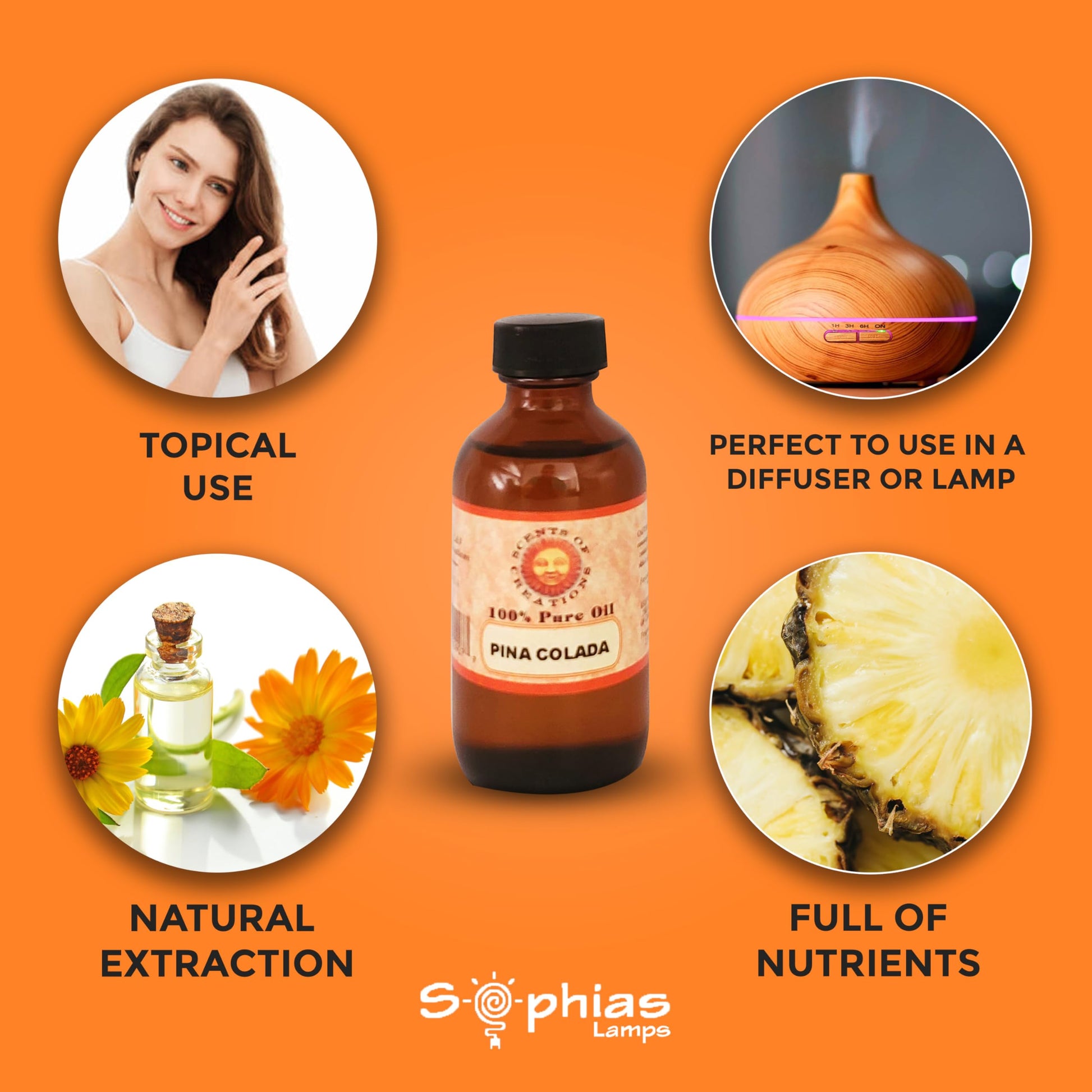 Essential Oil Pina Colada 2 OZ, 100% Natural undilute Oil, Value Size,Perfect Generic uk supplements
