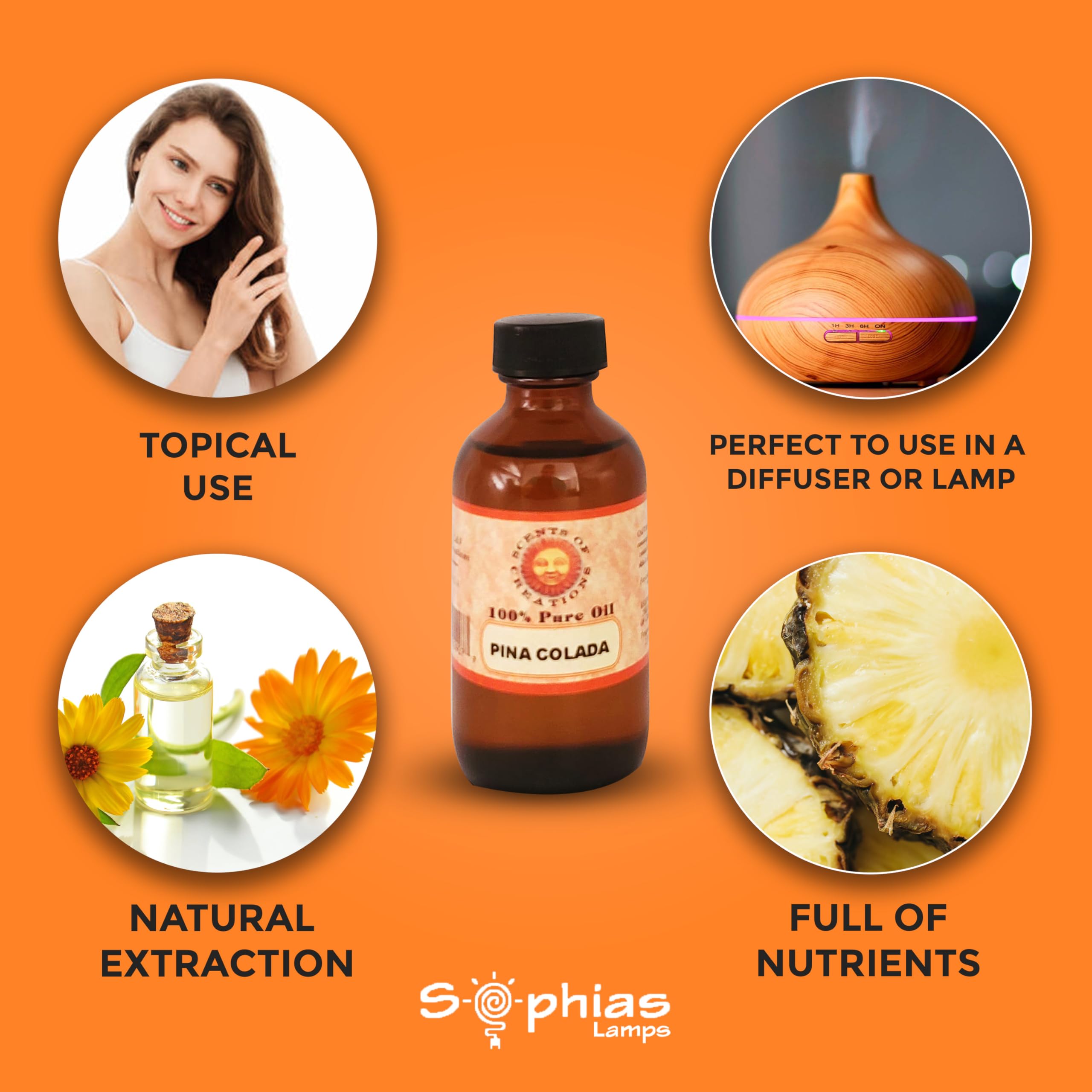 Essential Oil Pina Colada 2 OZ, 100% Natural undilute Oil, Value Size,Perfect Generic uk supplements