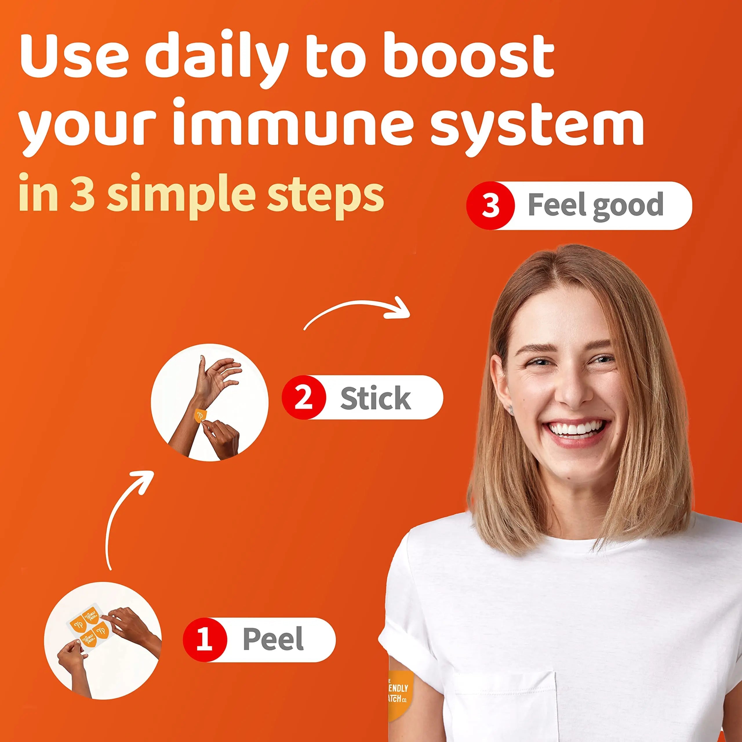 The Friendly Patch Shield Immunity Support Patch | Wearable Immune Boosters for Adults with Vitamin D3, C and Zinc The Friendly Patch CO. uk supplements
