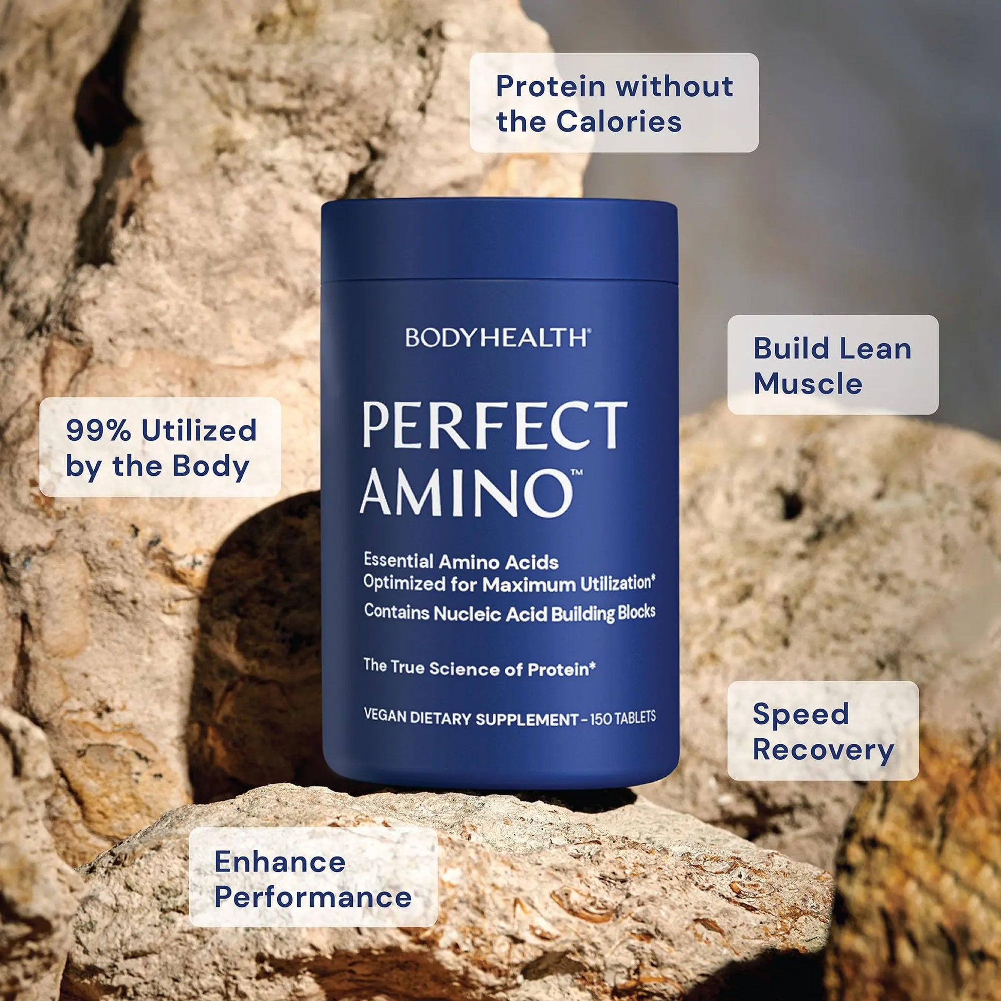 BodyHealth PerfectAmino, Essential Amino Acid with BCAAs + Lysine, Phenylalanine, Threonine, Methionine, Tryptophan, Supplement for Muscle Mass Production, BodyHealth uk supplements