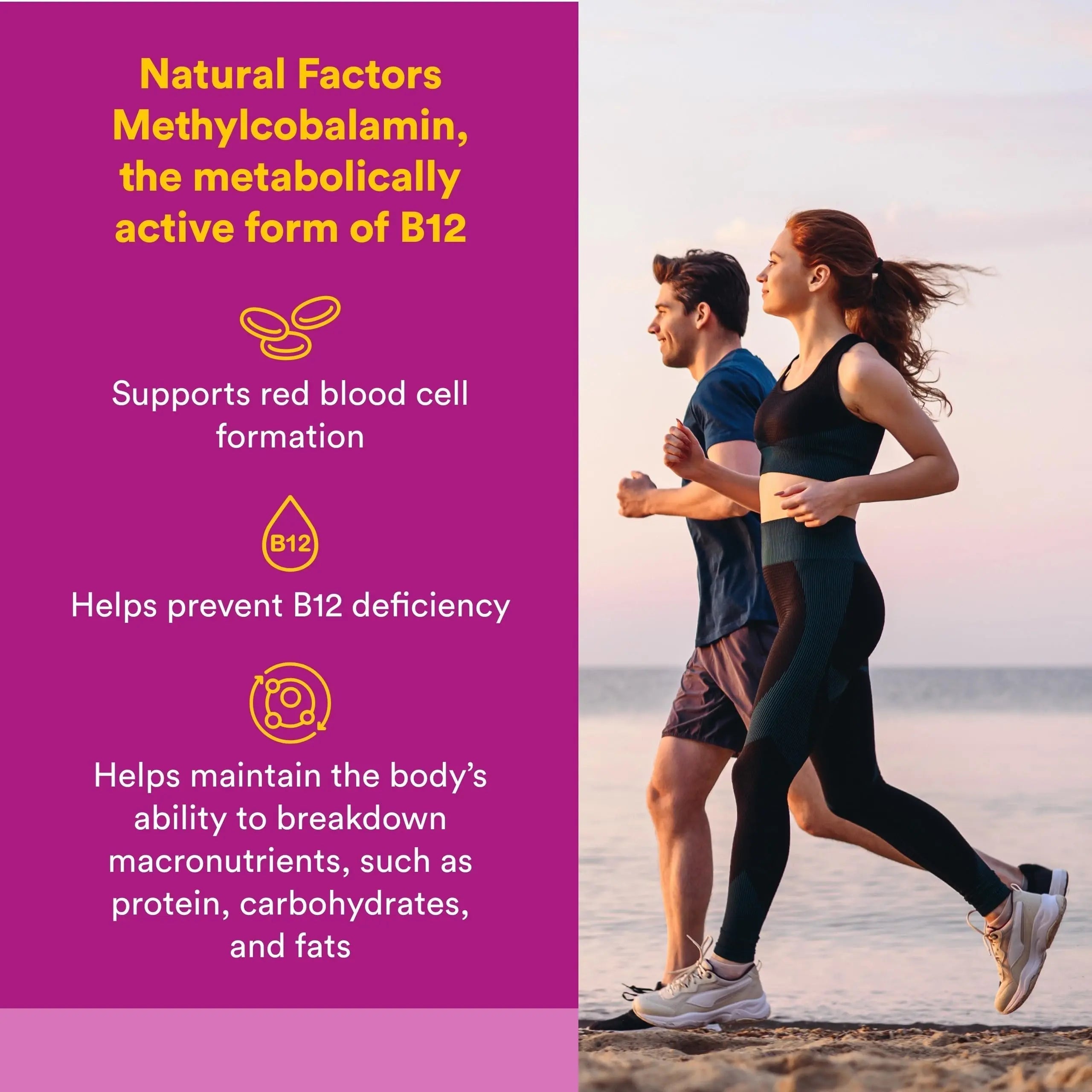 Natural Factors Methylcobalamin 1,000 mcg - Vitamin B12 Supplement in Metabolically Active Form - Supplement Supports Cll Formation Natural Factors uk supplements