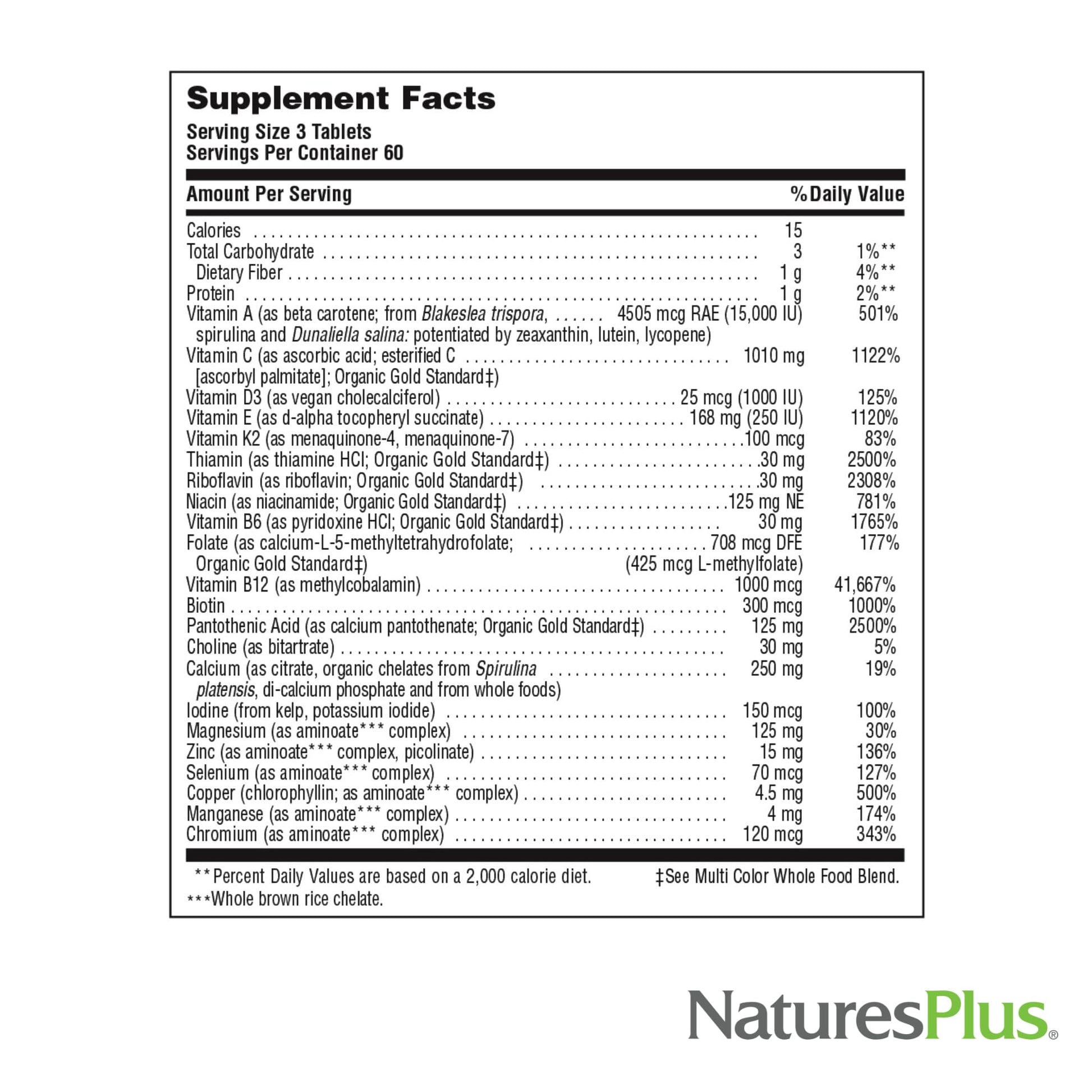 Natures Plus Source of Life Gold Multivitamin - 180 Tablets - Blood Support, Bone Support, Healthy Immune System NaturesPlus uk supplements