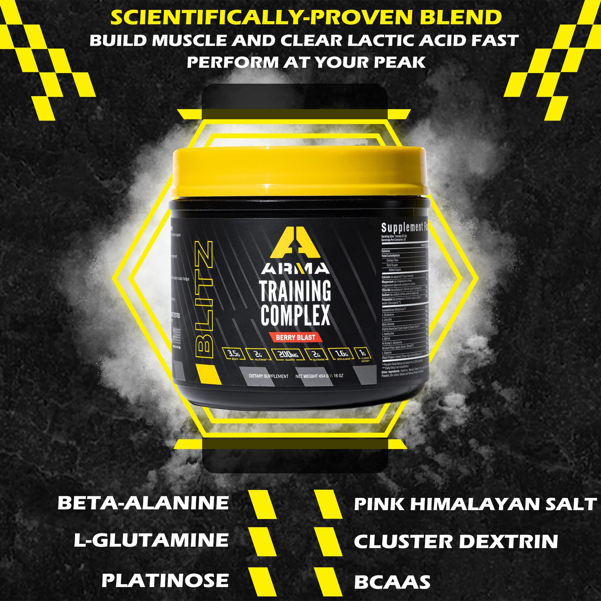ARMA Blitz Non Stimulant Pre/Intra Powder – Natural Berry Pre-Workout Drink Mix ARMA uk supplements