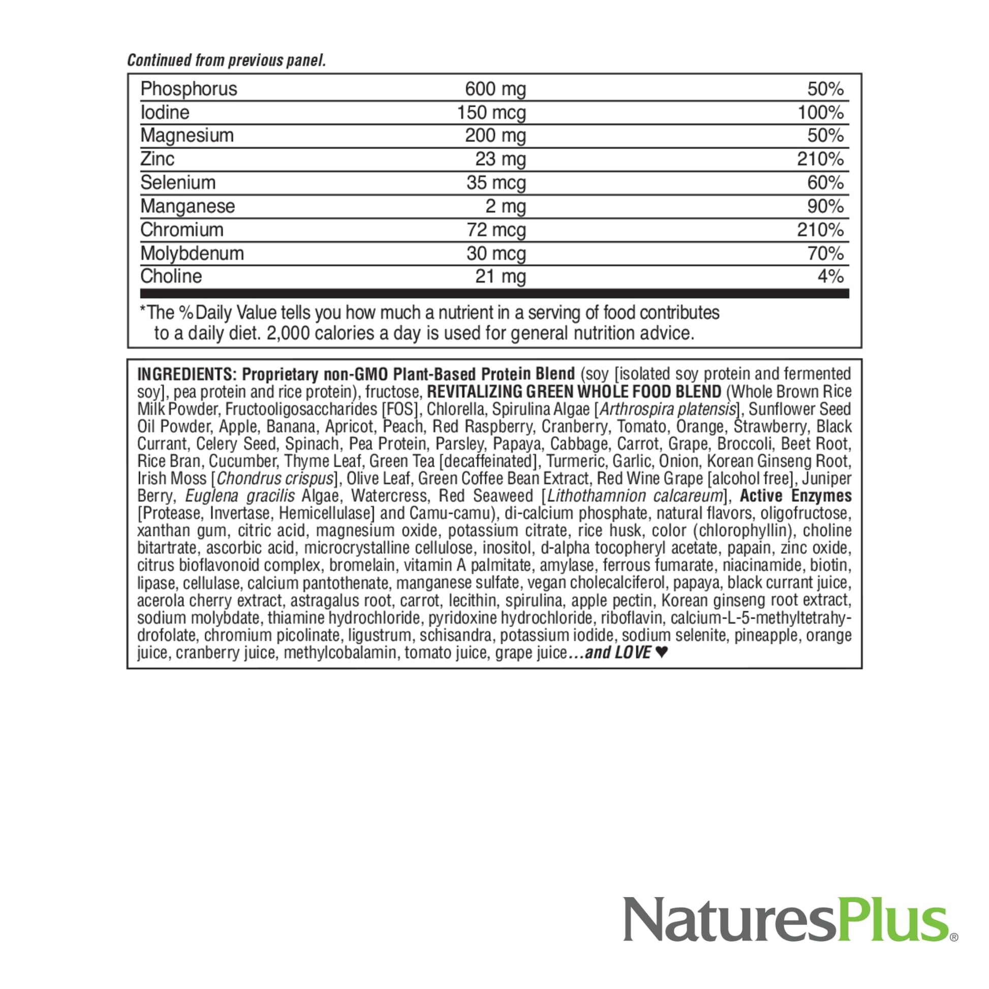 NaturesPlus FRUITEIN Revitalizing Green Foods Shake - 1.3 lbs - Plant-Based Protein (13g/Serving) - Supports Energy & Immune System - Vegetarian, Gluten Free & Non-GMO - 16 Servings NaturesPlus uk supplements