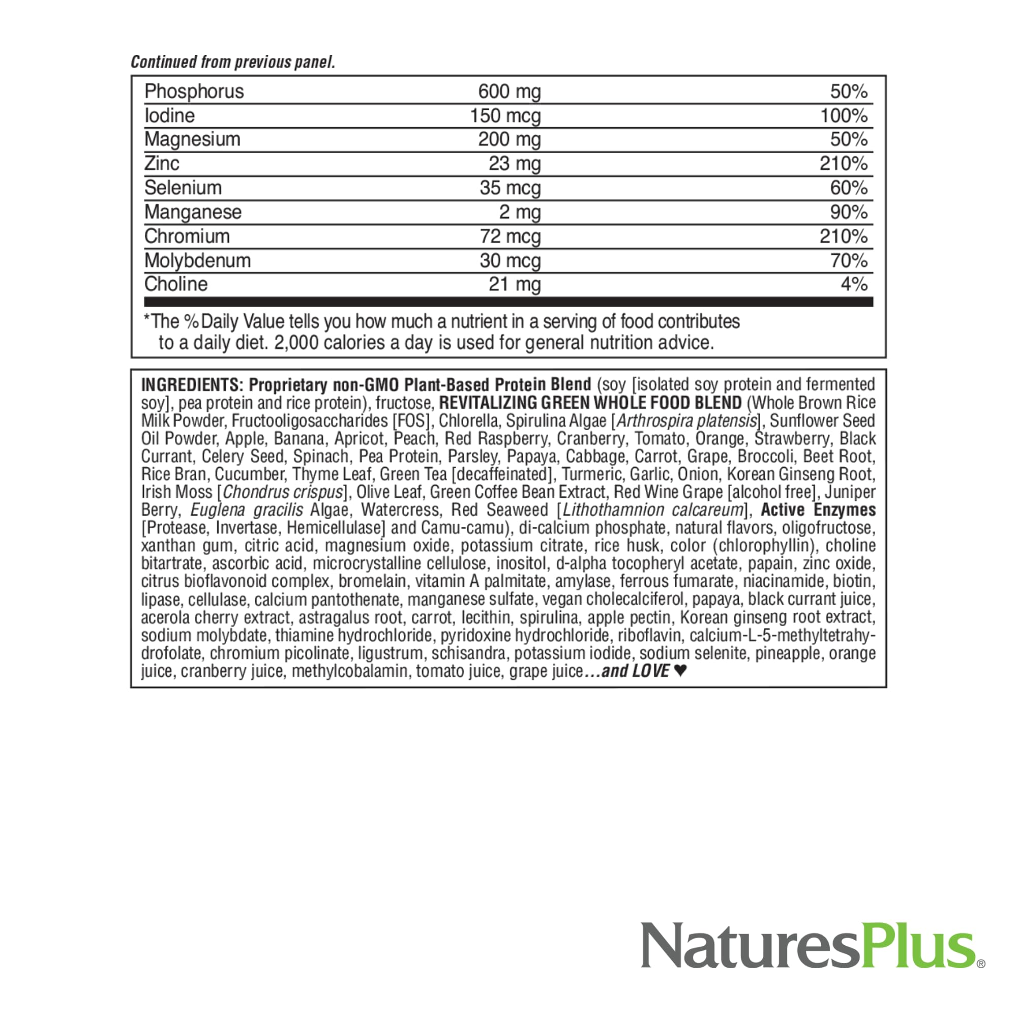 NaturesPlus FRUITEIN Revitalizing Green Foods Shake - 1.3 lbs - Plant-Based Protein (13g/Serving) - Supports Energy & Immune System - Vegetarian, Gluten Free & Non-GMO - 16 Servings NaturesPlus uk supplements