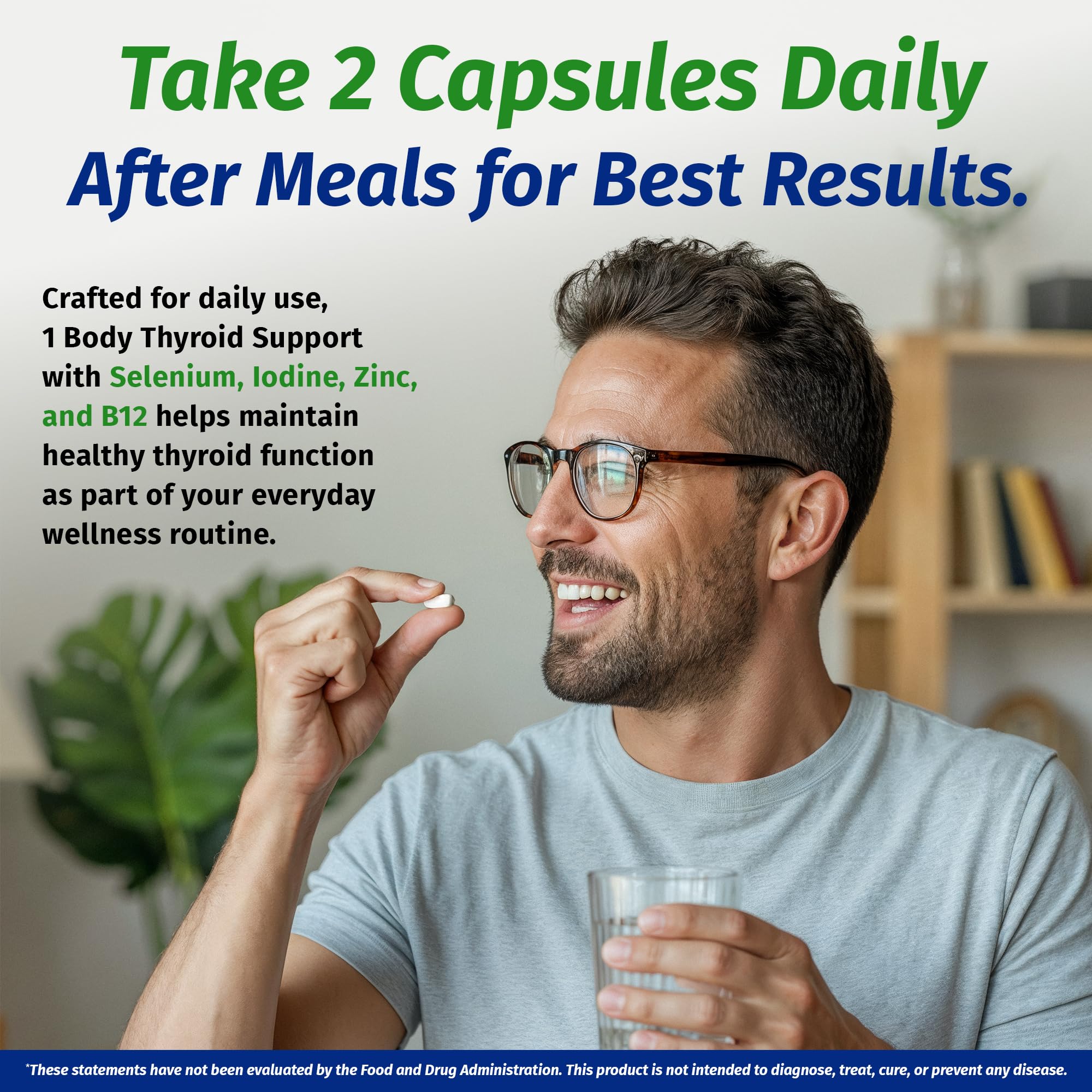 1 Body Thyroid Support Supplement for Women and Men, Selenium with Iodine, Zinc, B12, Ashwagandha and L-Tyrosine, Supports Hormone Health, Energy and Metabolism, 30 Day Supply 1 Body uk supplements