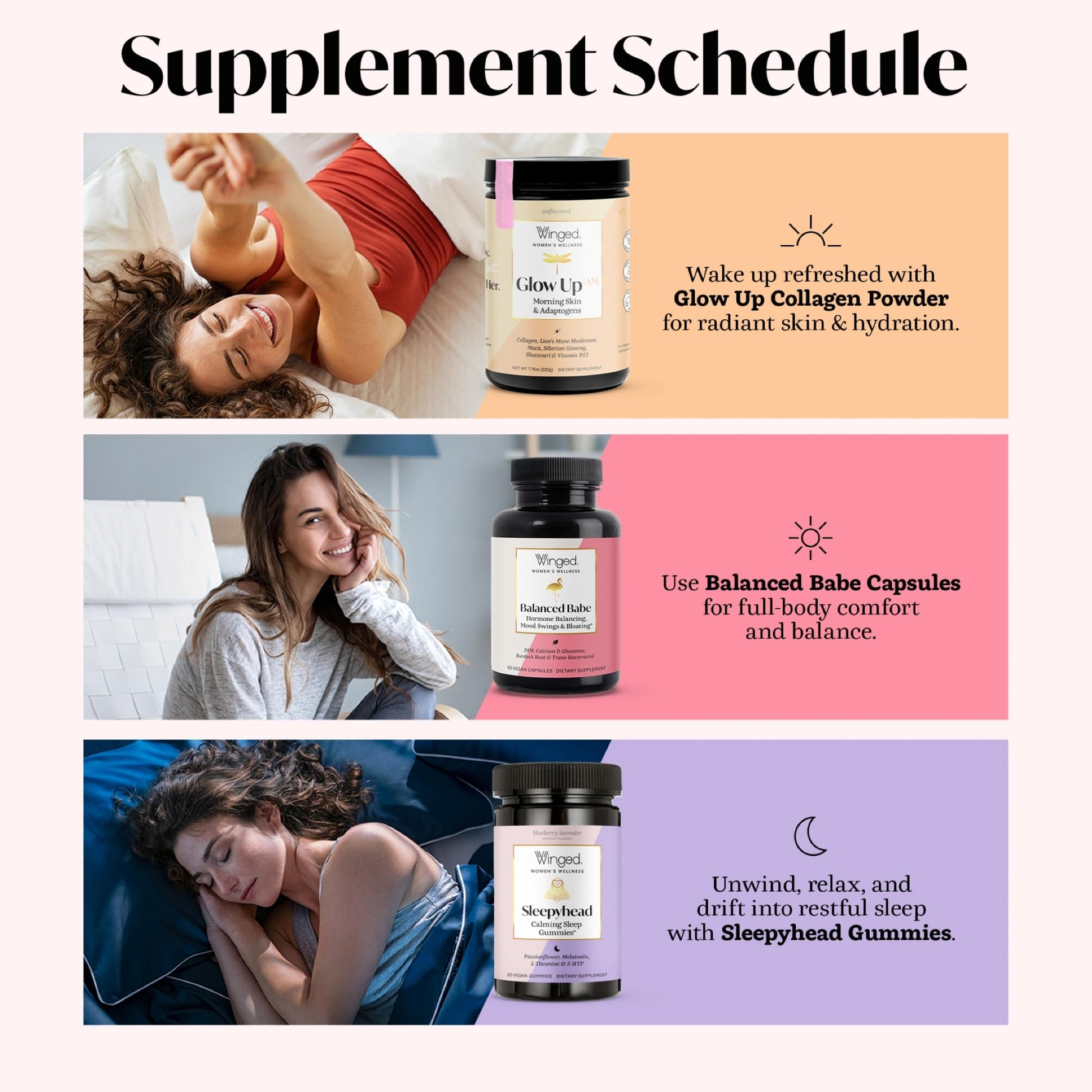 Winged Wellness Balance Babe, Hormone Balance & Estrogen Detox Supplement for Women - 100mg DIM & Calcium D-Glucarate & Milk Thistle for PMS Bloating, Cramps, Mood & Hormonal Acne Support, 60 Capsules Winged Wellness uk supplements