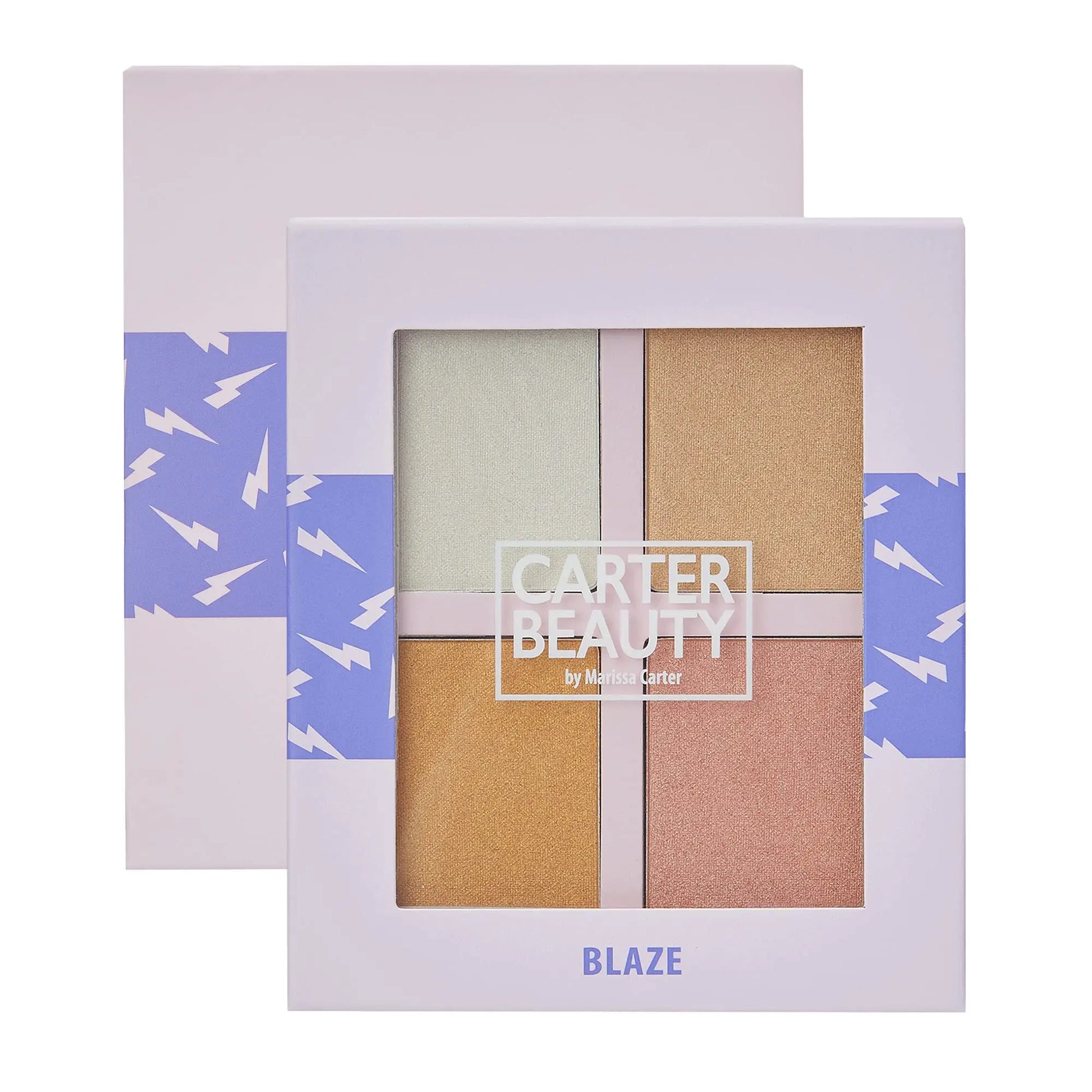 Carter Beauty By Marissa Carter Mini Highlighter Palette | Long Lasting Makeup | Shimmer & Matte Shades (Blaze) Carter Beauty uk supplements