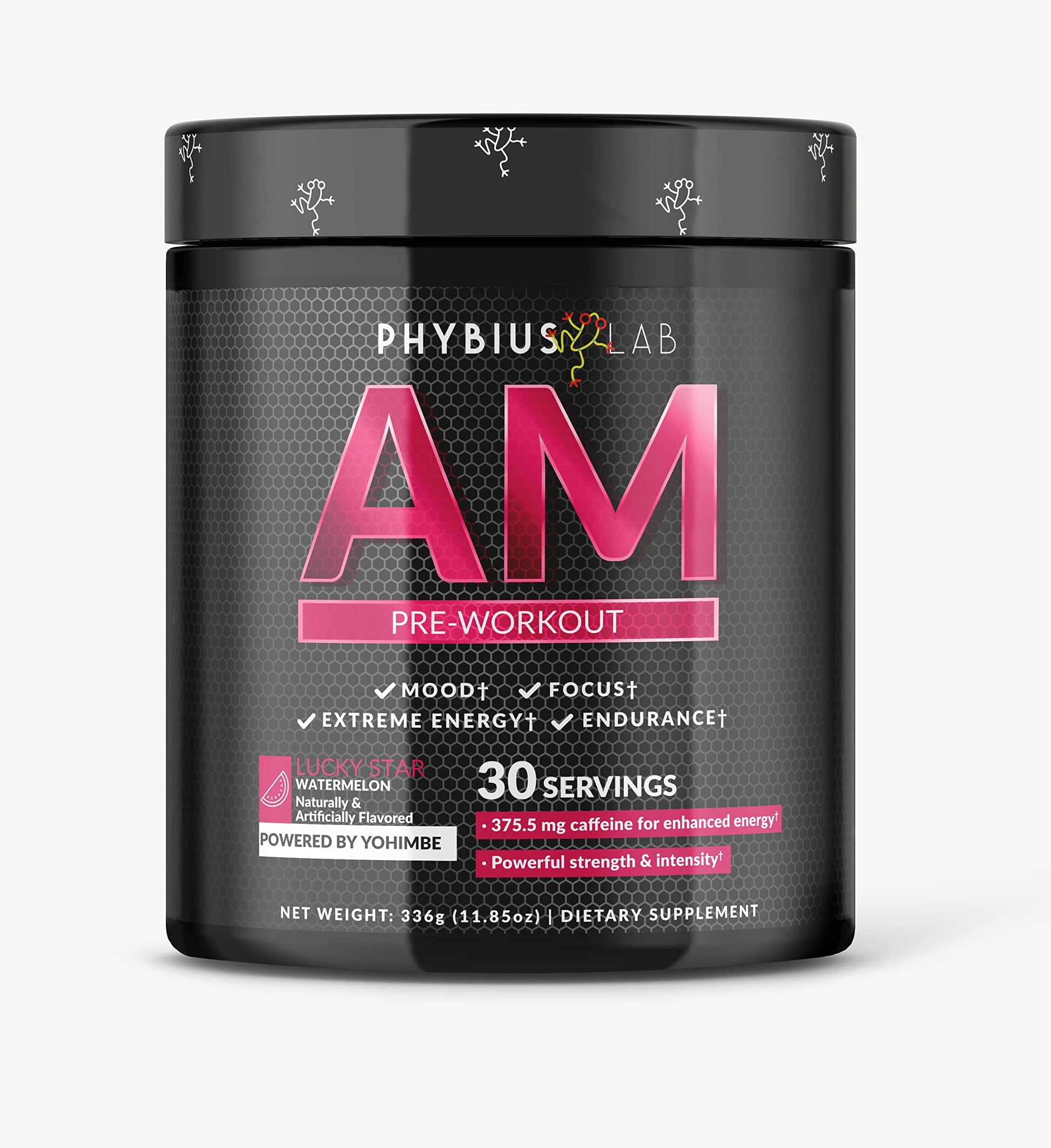 PHYBIUS Lab AM Pre-Workout (Sour Watermelon) Focus, Strength, Powder, 30 Servings PHYBIUS Lab uk supplements