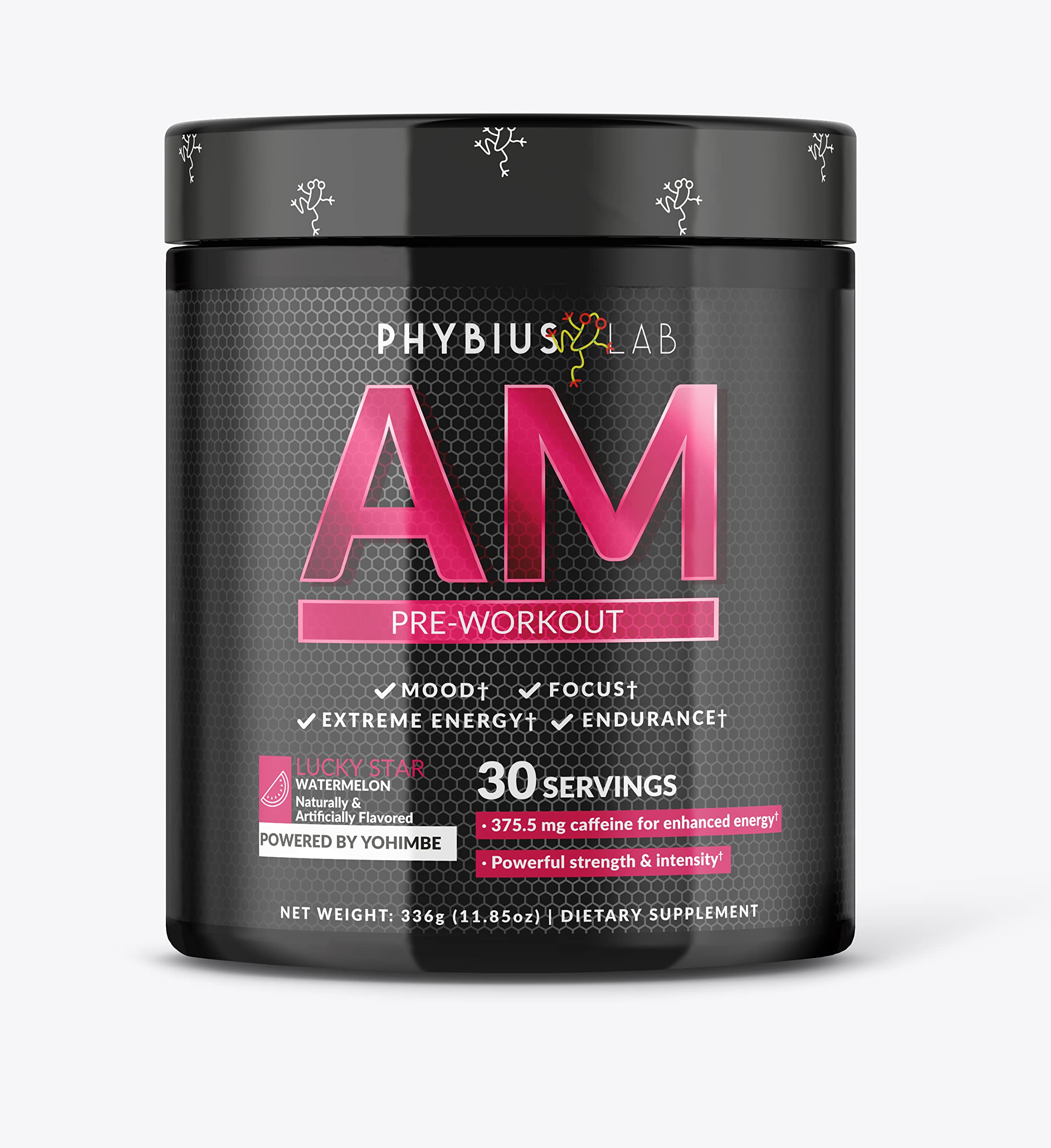 PHYBIUS Lab AM Pre-Workout (Sour Watermelon) Focus, Strength, Powder, 30 Servings PHYBIUS Lab uk supplements