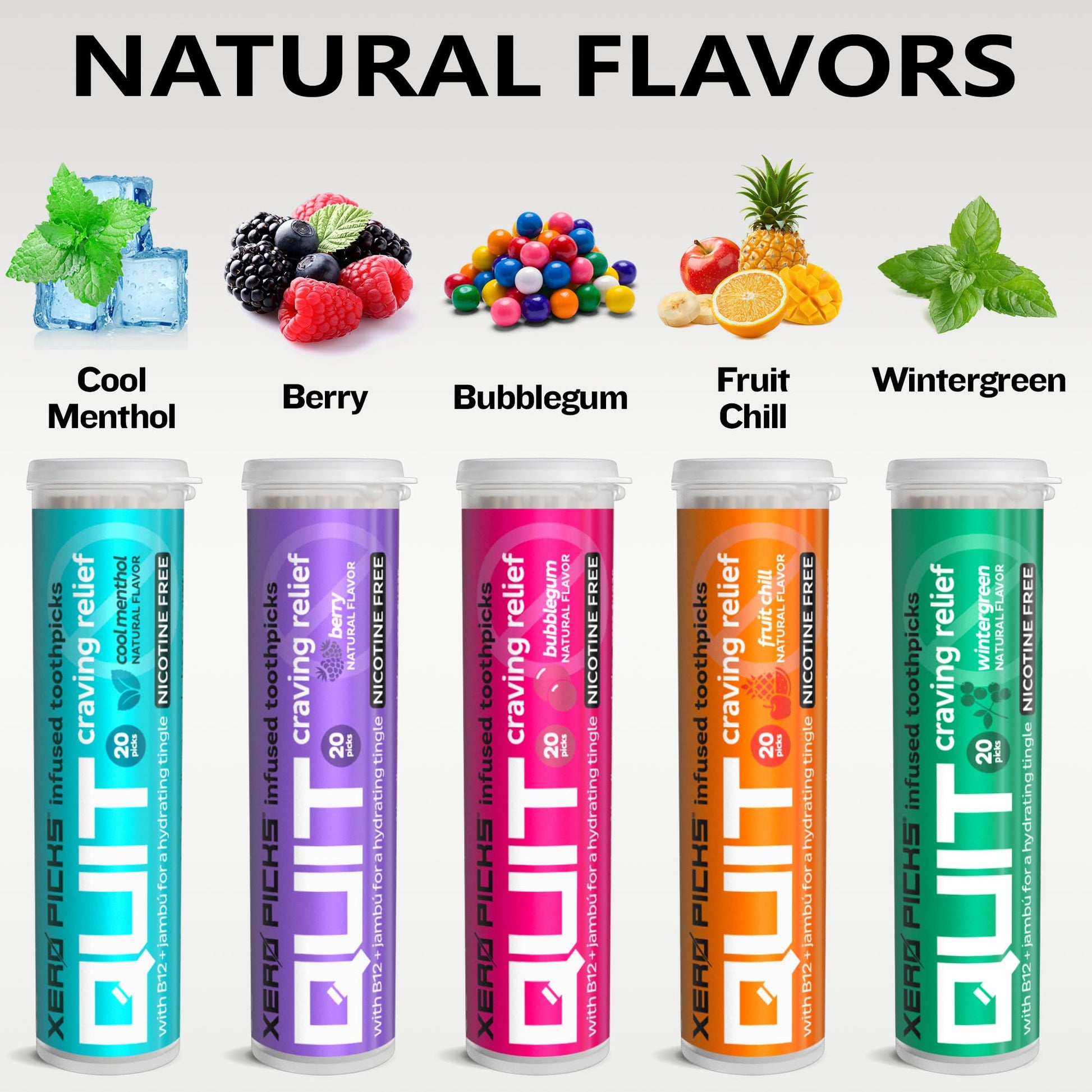 Xero Picks Infused Flavored Toothpicks to Help Quit Smoking - Nicotine Xero Picks uk supplements