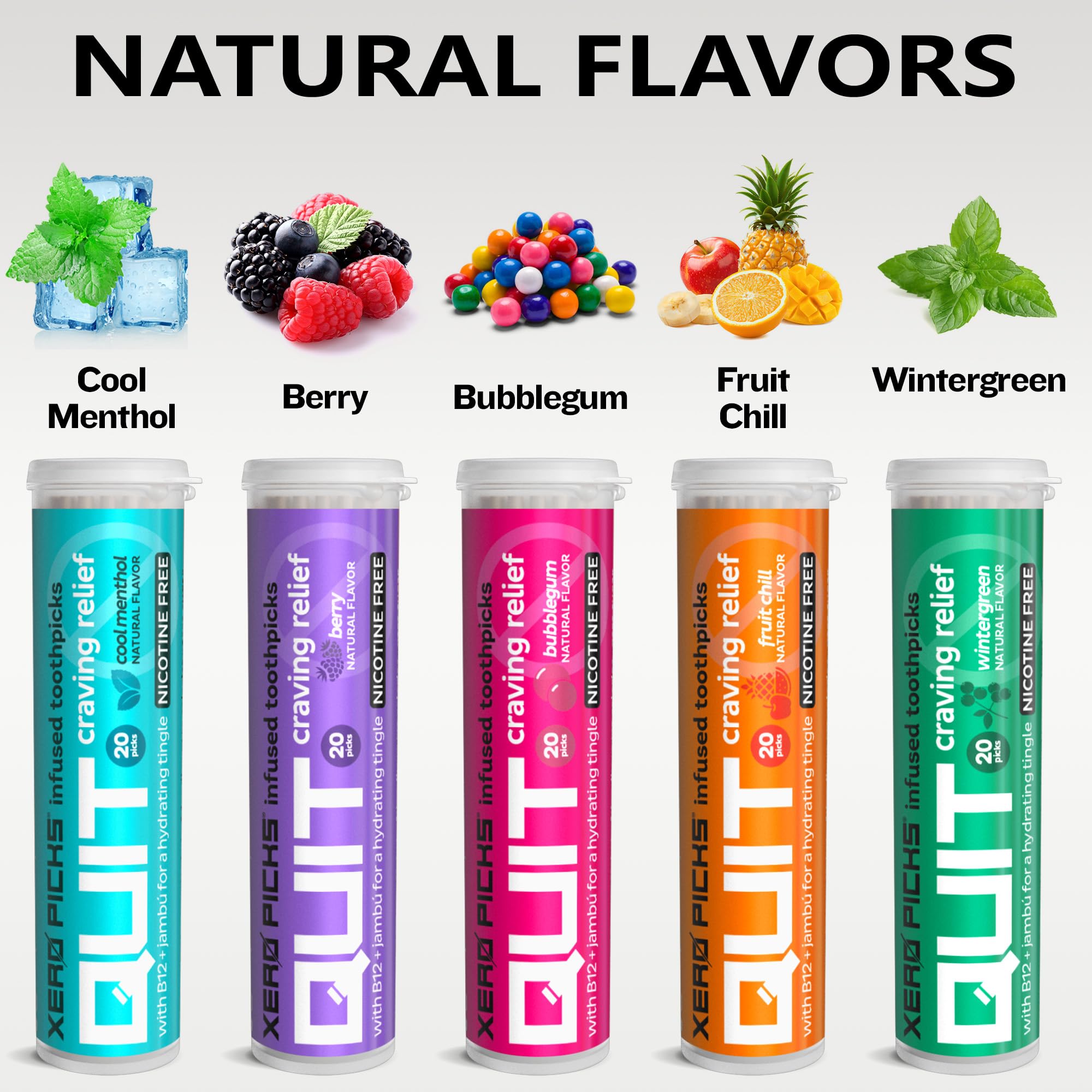 Xero Picks Infused Flavored Toothpicks to Help Quit Smoking - Nicotine Xero Picks uk supplements
