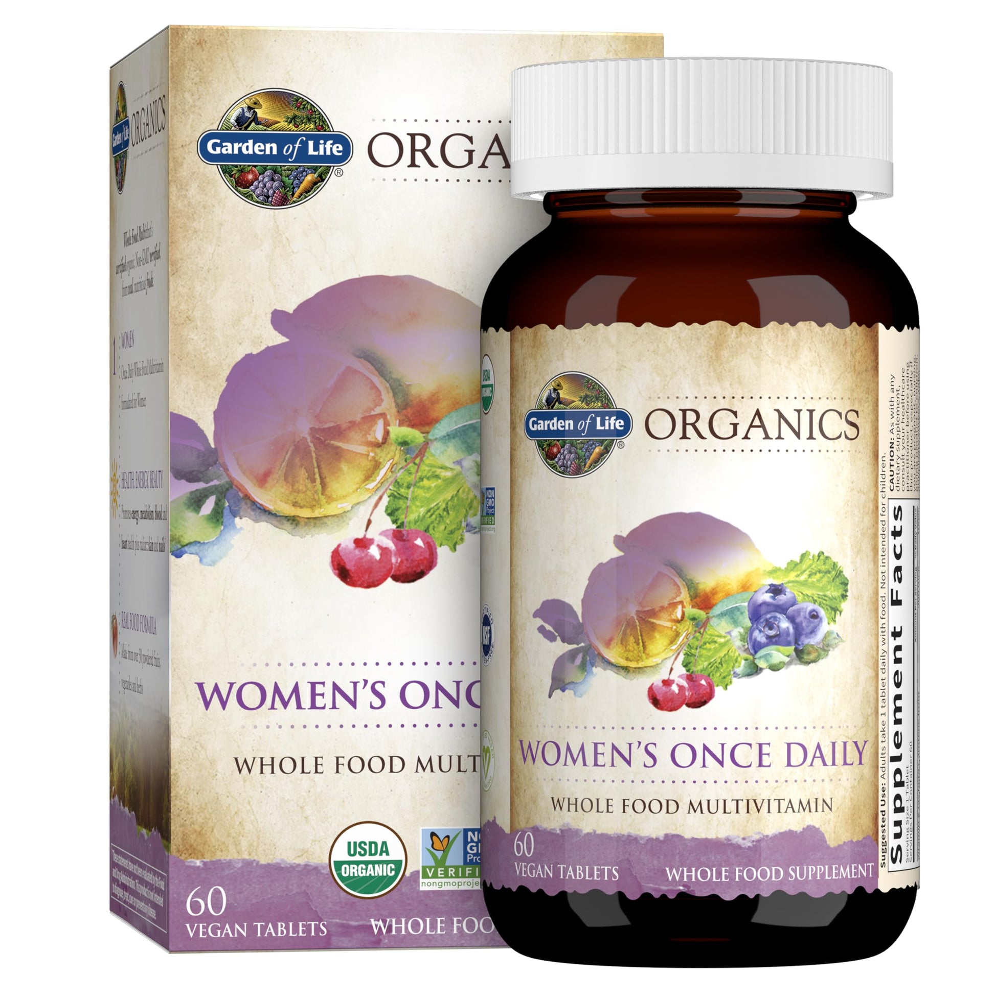 Garden of Life Organics Multivitamin for Women - Women's Once Daily Multi - Whole Food Multi with Iron, Biotin, Vegan Organic Womens Multivitamin for Health Garden of Life uk supplements