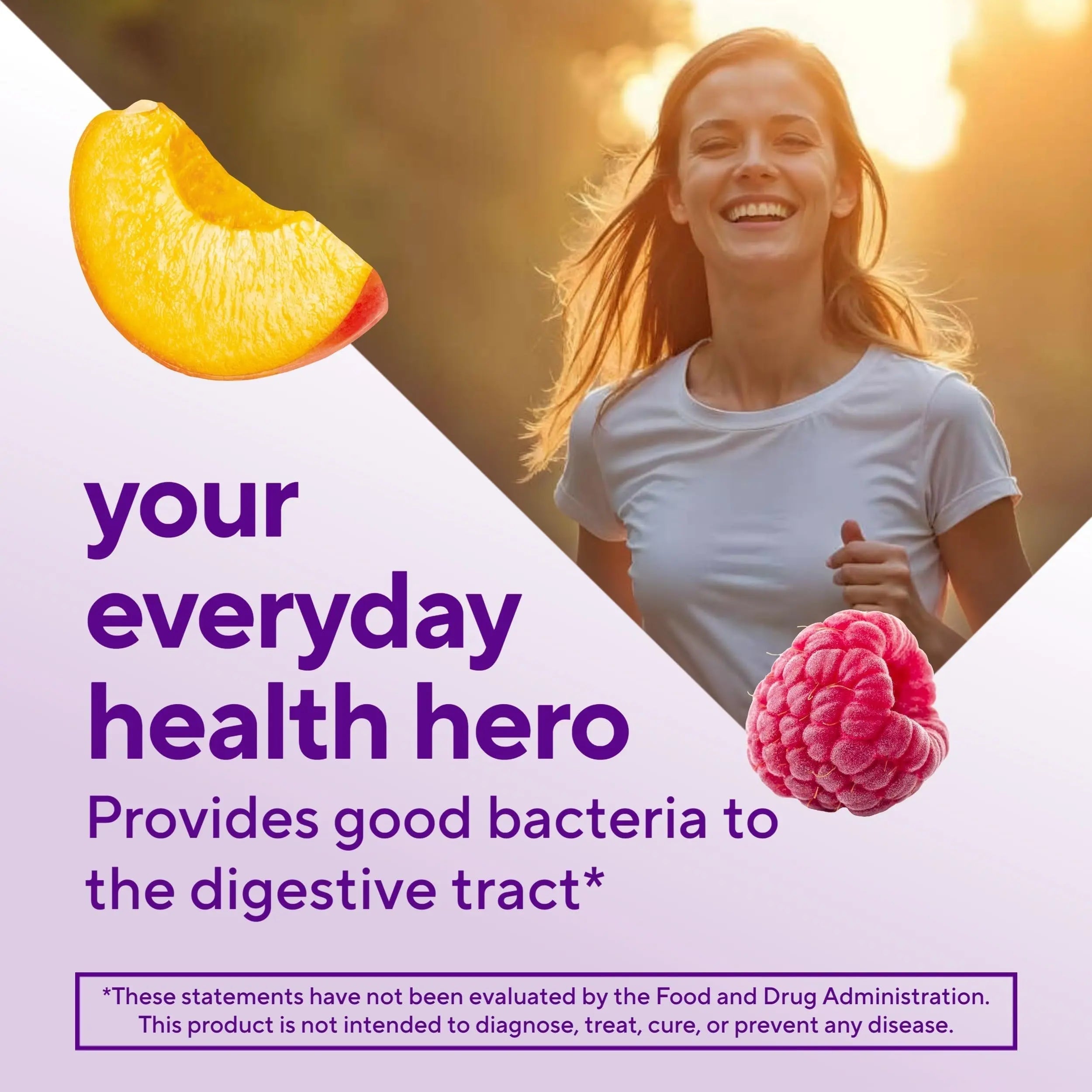 vitafusion Probiotic Gummy Supplements, Raspberry, Peach and Mango Flavors, Probiotic Nutritional Supplements With 5 Billion CFUs Vitafusion uk supplements