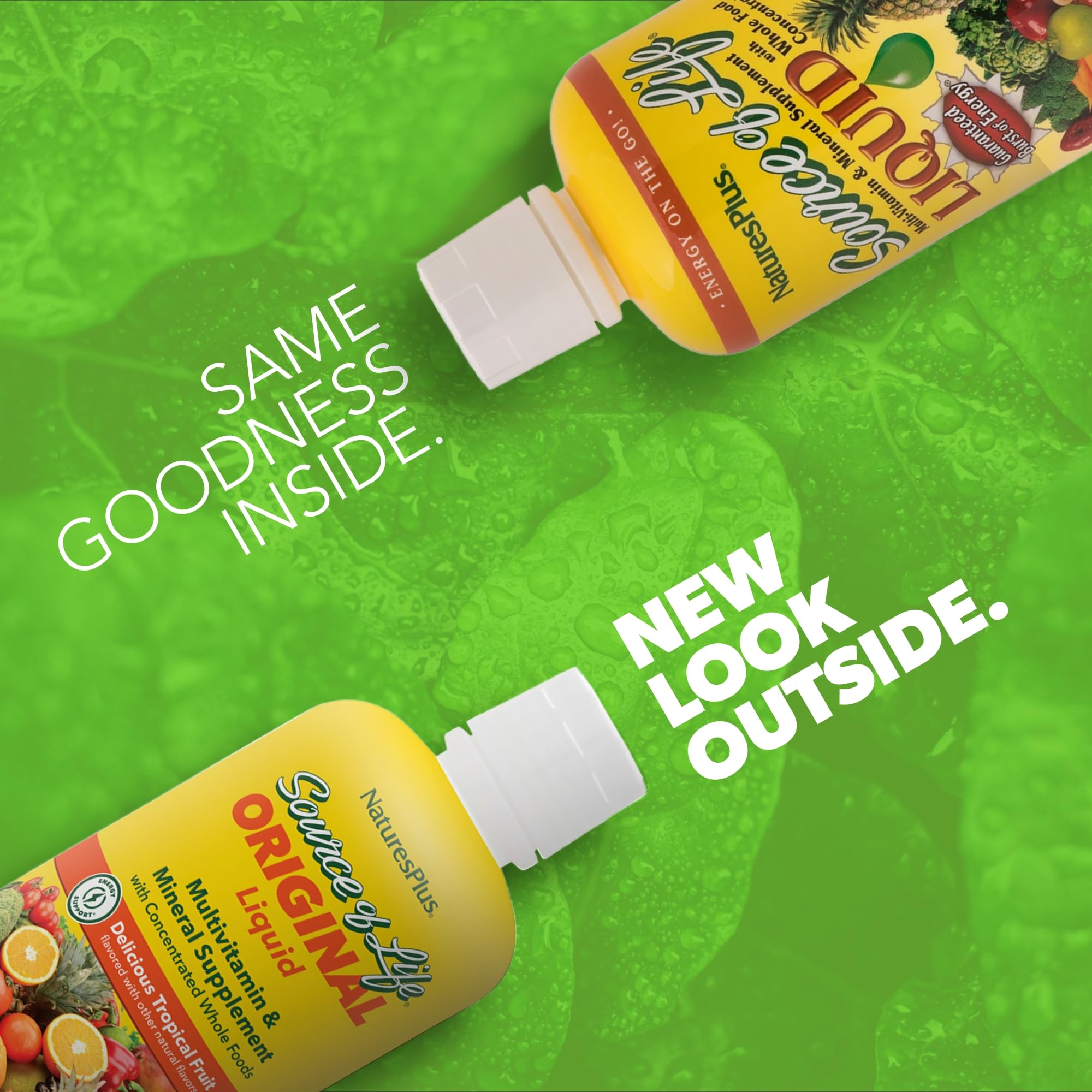 NaturesPlus Source of Life Liquid - 30 fl oz - Tropical Fruit Flavor - Wholefood Supplement, Energy Booster, Antioxidant - Vegetarian, Gluten-Free - 30 Servings Aus Healthcare uk supplements