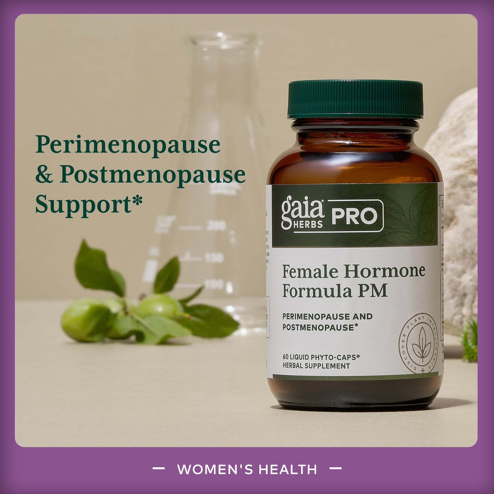 Gaia Herbs Pro Female Hormone Formula PM - Women's Health Supplement for Menopause & Sleep Support - Black Cohosh & St. John's Wort - Vegan, Soy-Free & Gluten-Free - 60 Liquid Phyto-Caps (30 Servings) Gaia Herbs PRO uk supplements