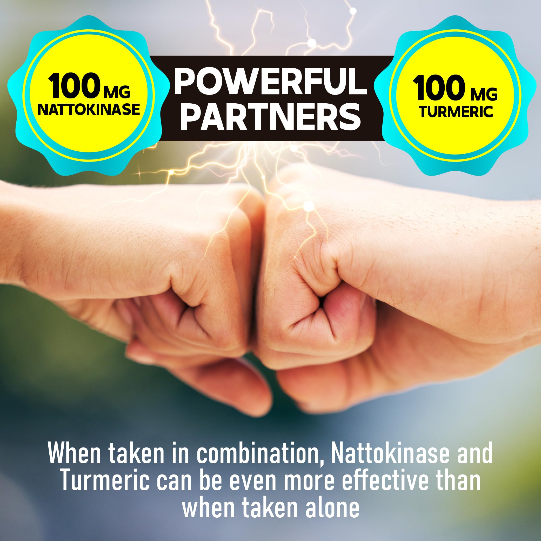 DEDICAD 4-in-1 Nattokinase 2000 Fu, Turmeric, Bromelain, Serrapeptase - Spike Protein Detox - Body Balance, Circulation Health & Immune System - 120 Capsules 4-Month Supply DEDICAD uk supplements
