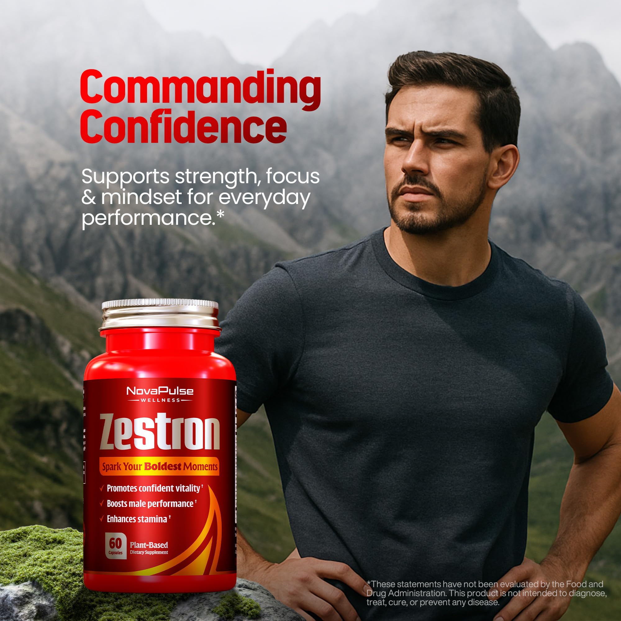 Male Enhancing Supplement Fast Acting Enlargement Pills for Men - Enhanced Size, Drive, Blood Flow, Libido, Testosterone Booster, Strength, Endurance - Boost Performance & Confidence - 60 Capsules NovaPulse Wellness uk supplements