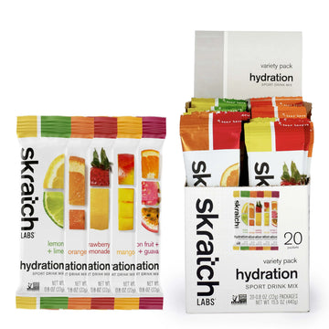 Skratch Labs Hydration Packets - Hydration Drink Mix, Variety Pack (20 Single Serving Packets) - Electrolyte Powder Developed for Athletes and Sports Performance, Skratch Labs uk supplements