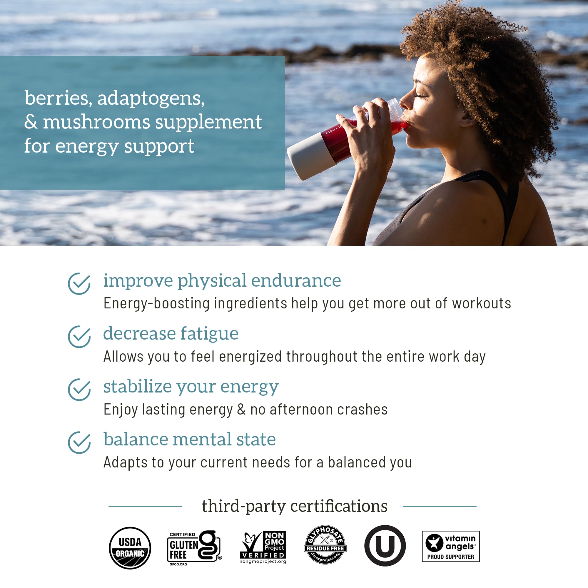 Organifi Red Juice - Vegan Energy Powder - Berry-Flavored Adaptogen Drink Organifi uk supplements