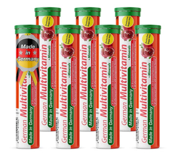 T&D German Multivitamin + Mineralien Drink Effervescent Tablets 140 Servings Pomegranate Flavour – 10 Vitamins + 2 Minerals T&D uk supplements