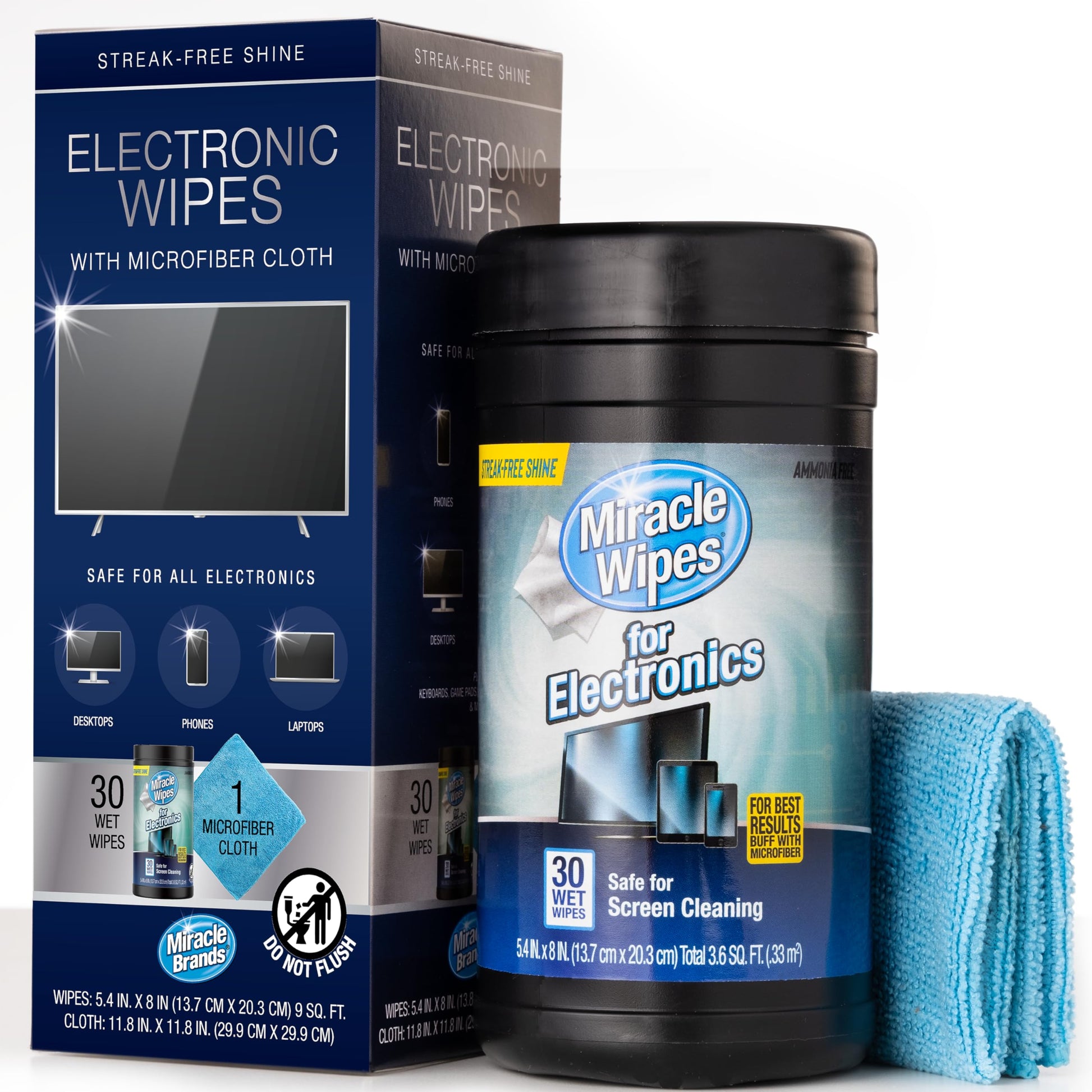 MiracleWipes for Electronics Cleaning - Screen Wipes Designed for TV, Phones, Monitors Miracle Brands uk supplements