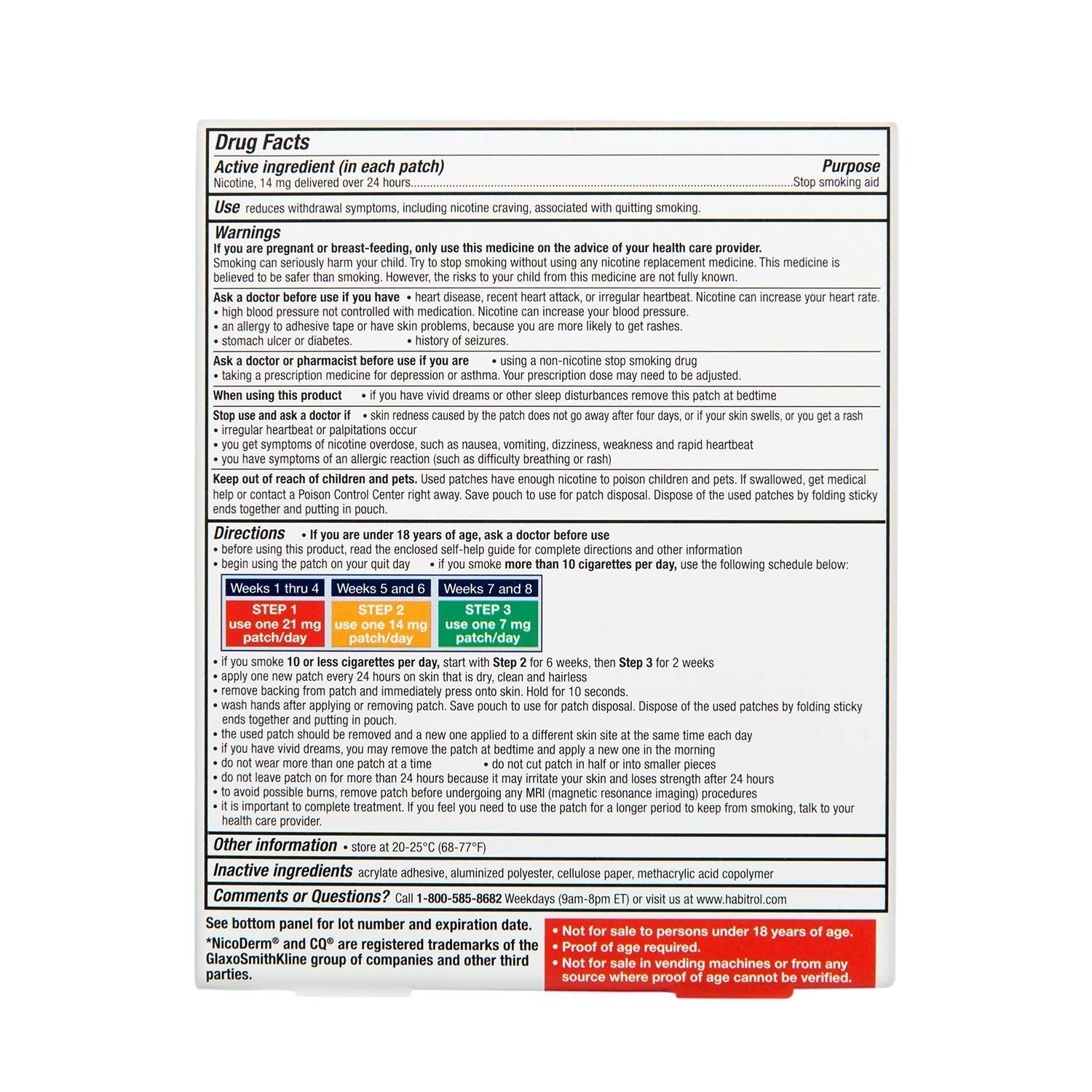 Rite Aid Nicotine Transdermal System Patch, Step 2, 14mg - 14 ct, Nicotine Rite Aid uk supplements
