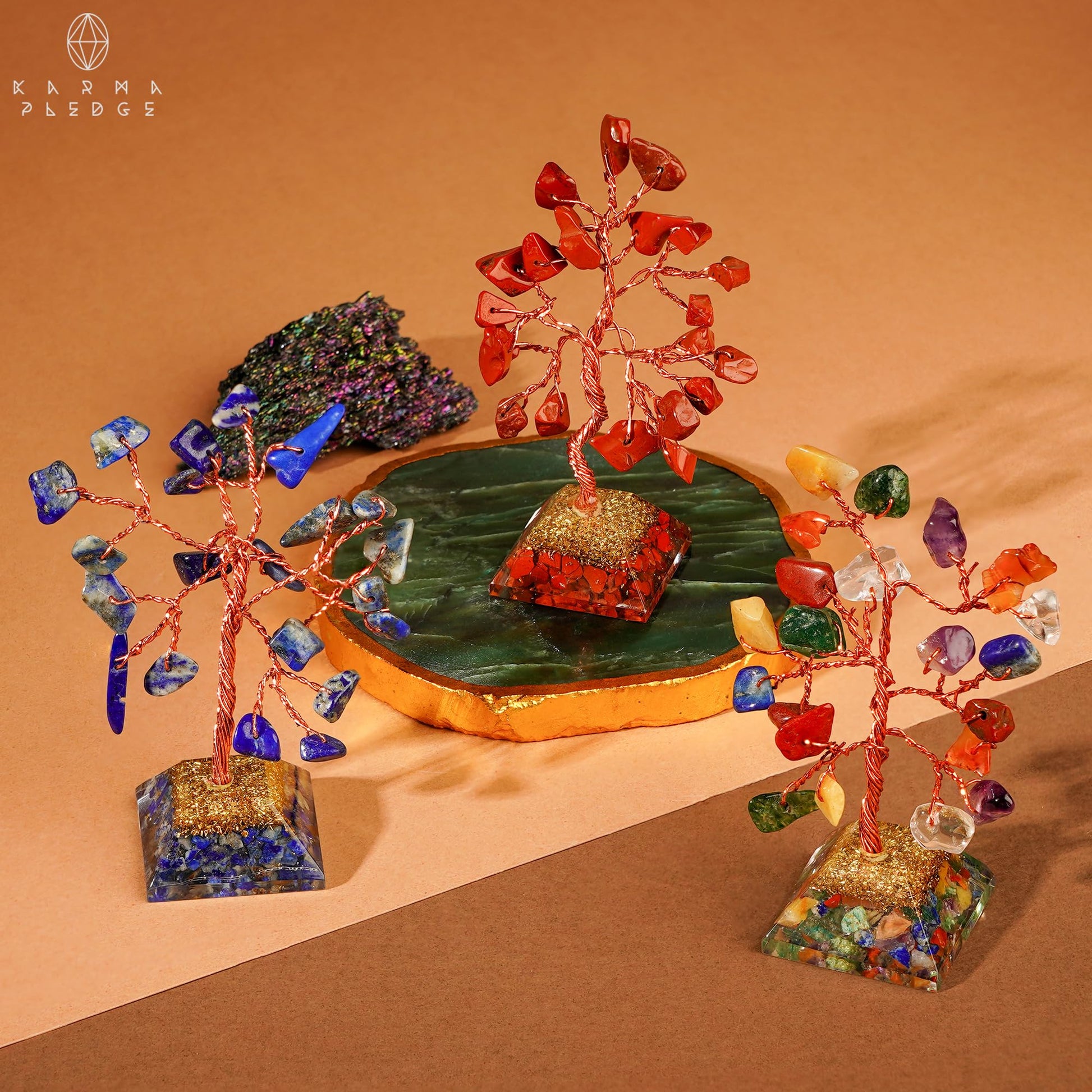 Crystal Tree Tree of Life 7 Chakra Healing Crystals & Stones for Positive Energy, Good Luck Gifts KARMAPLEDGE uk supplements
