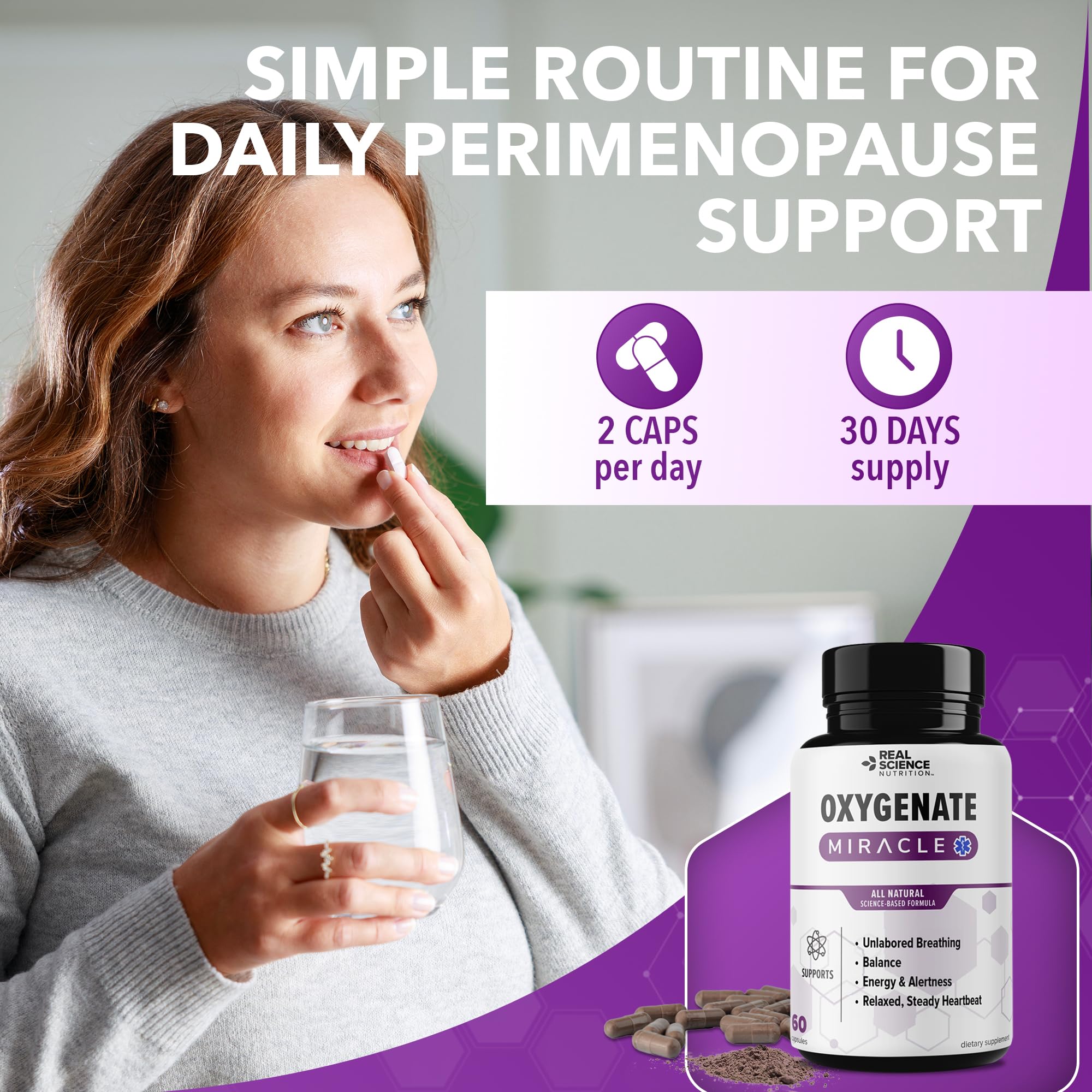 Real Science Perimenopause Supplements for Women for Hormone Balance & Energy Support – Nitric Oxide Formula with Vinitrox, GABA & Essential Vitamins for Hot Flashes, Mood & Energy – 60 Caps Real Science Nutrition uk supplements