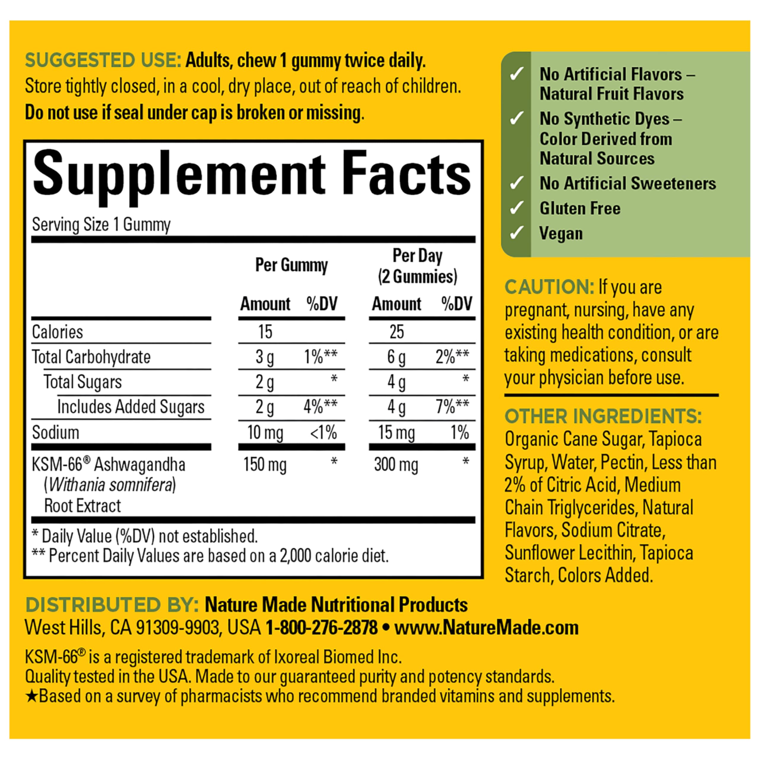 Nature Made Ashwagandha Gummies, Vegan, KSM 66 Ashwagandha Supplement for Stress Support, 60 Count, 30-Day Supply Nature Made uk supplements