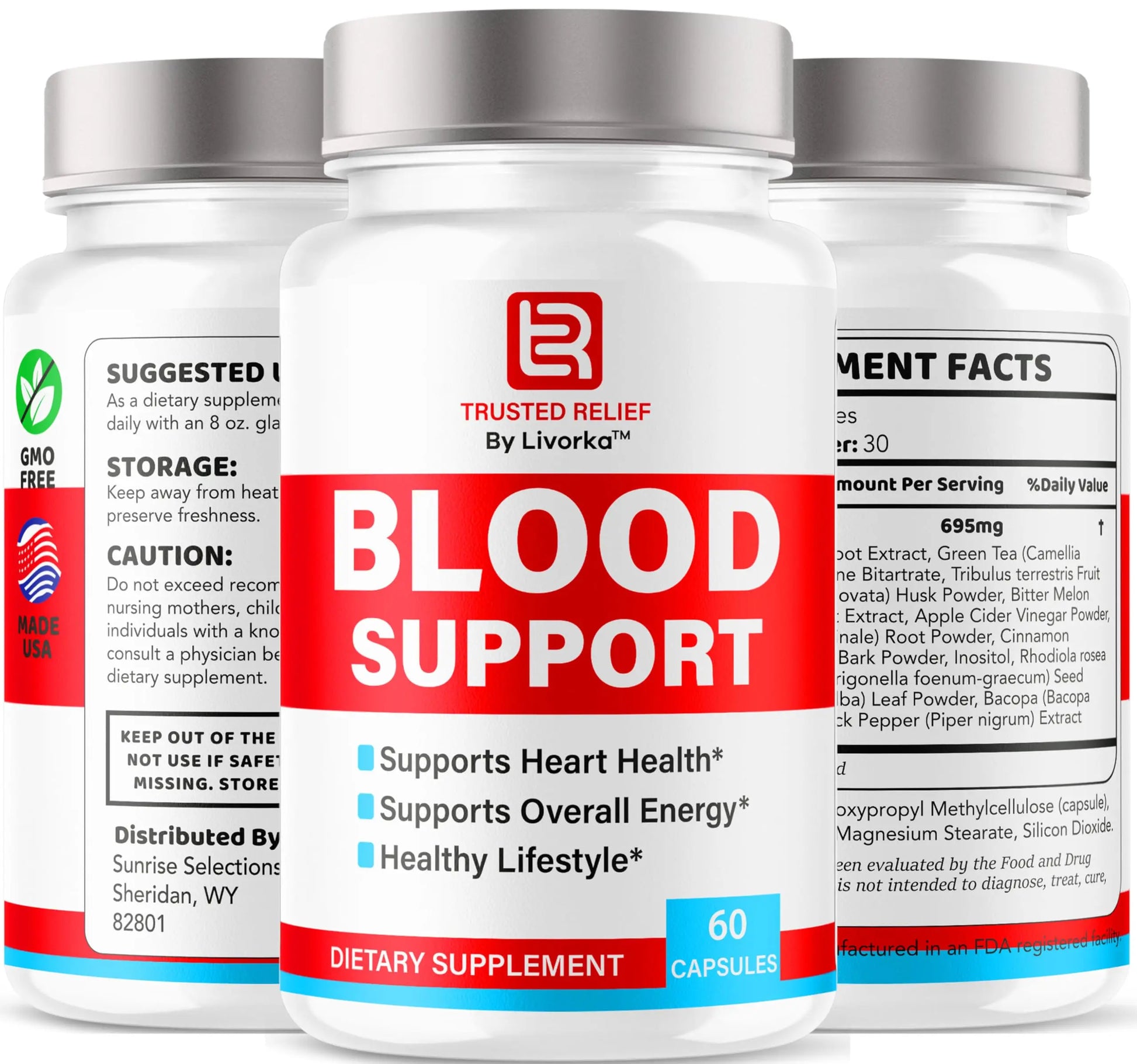 Trusted Relief Blood Support Capsules - Official TrustedRelief Blood Support Vitamin Pills, Natural Trusted Relief Advanced Premium Formula Wellness & Overal Health, 60 Capsules for 1 Month LIVORKA uk supplements