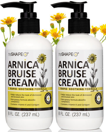 Reshape+ Arnica Bruise Relief Topical Cream For Bruising, Swelling, & Discoloration On Skin, Natural Skin Care Homeopathic Arnica Lotion W/Vitamin K, Horse Chestnut, & Collagen, 8 Fl Oz (2-Pack) Reshape+ uk supplements