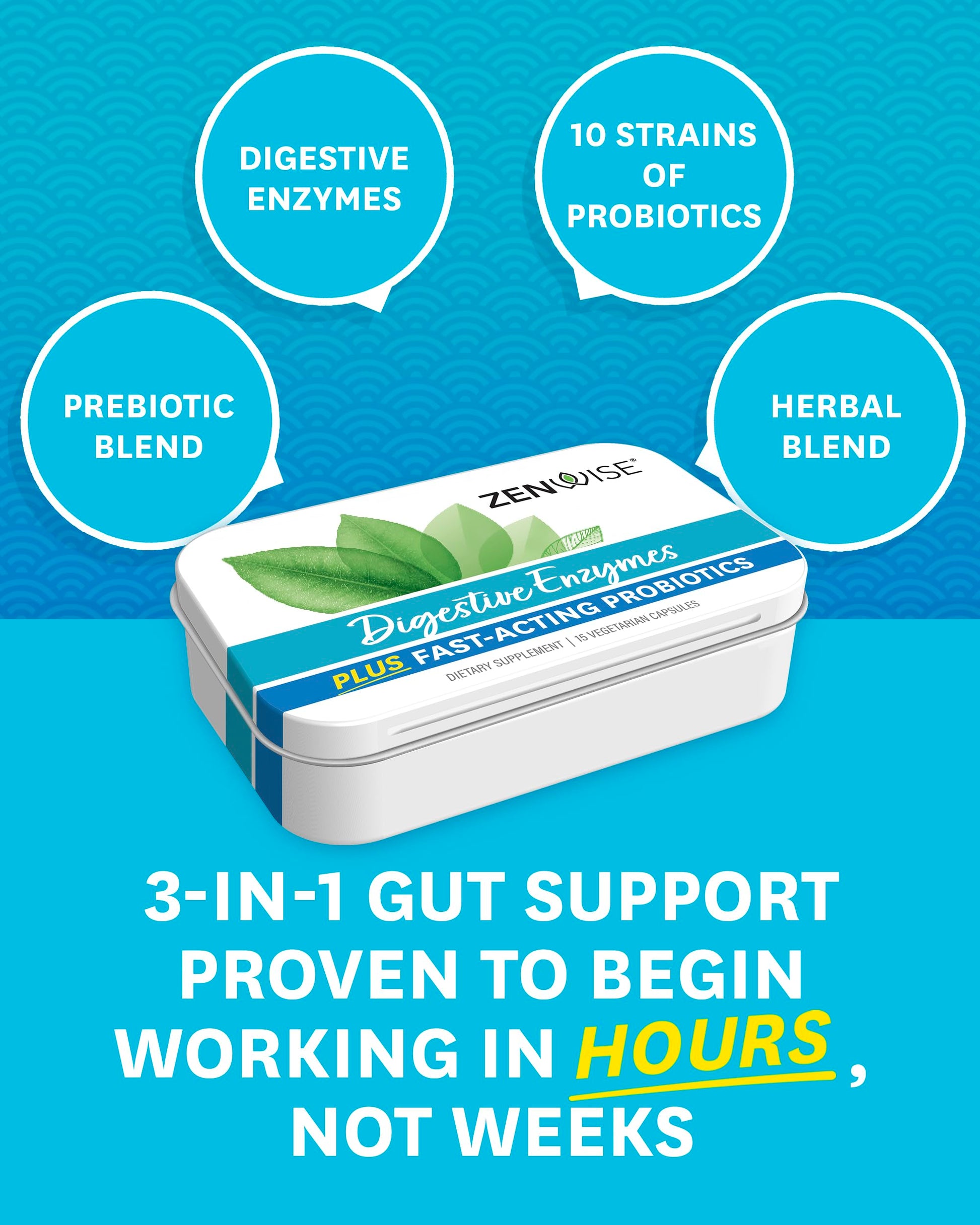 Zenwise Digestive Enzymes - Probiotic Multi Enzyme with Probiotics, 45 ct Zenwise Health uk supplements
